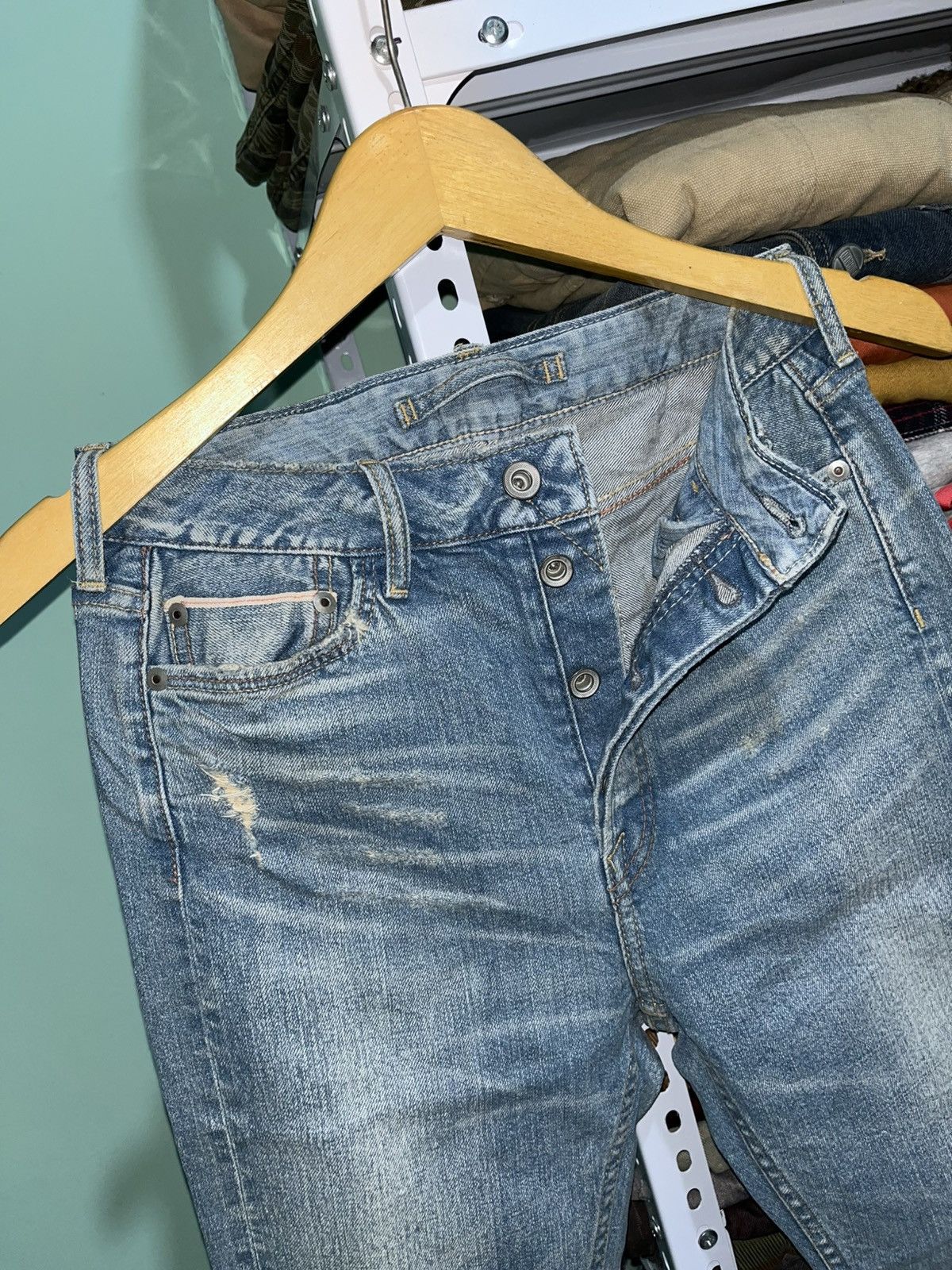 GOA GOA Nimes Distreseed Denim Selvedge Japanese Brand Size 27" / US 4 / IT 40 - 5 Thumbnail