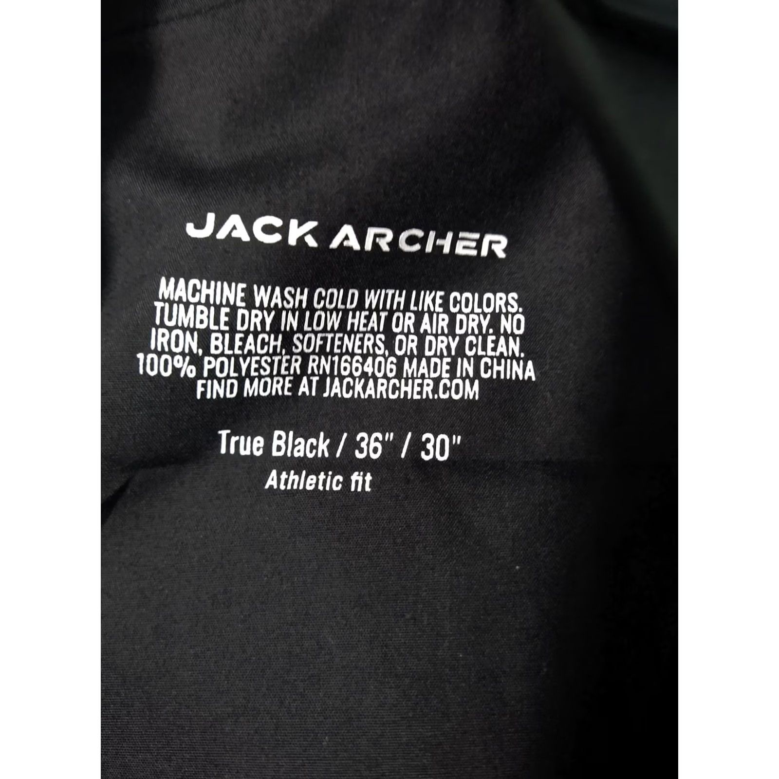 Vintage Jack Archer Pants Mens 36x30 Black Chino Athletic Fit Flat Front Stretch Cargo Pockets Tapered Inseam 30 Vintage No Size US 36 / EU 52 - 7 Thumbnail