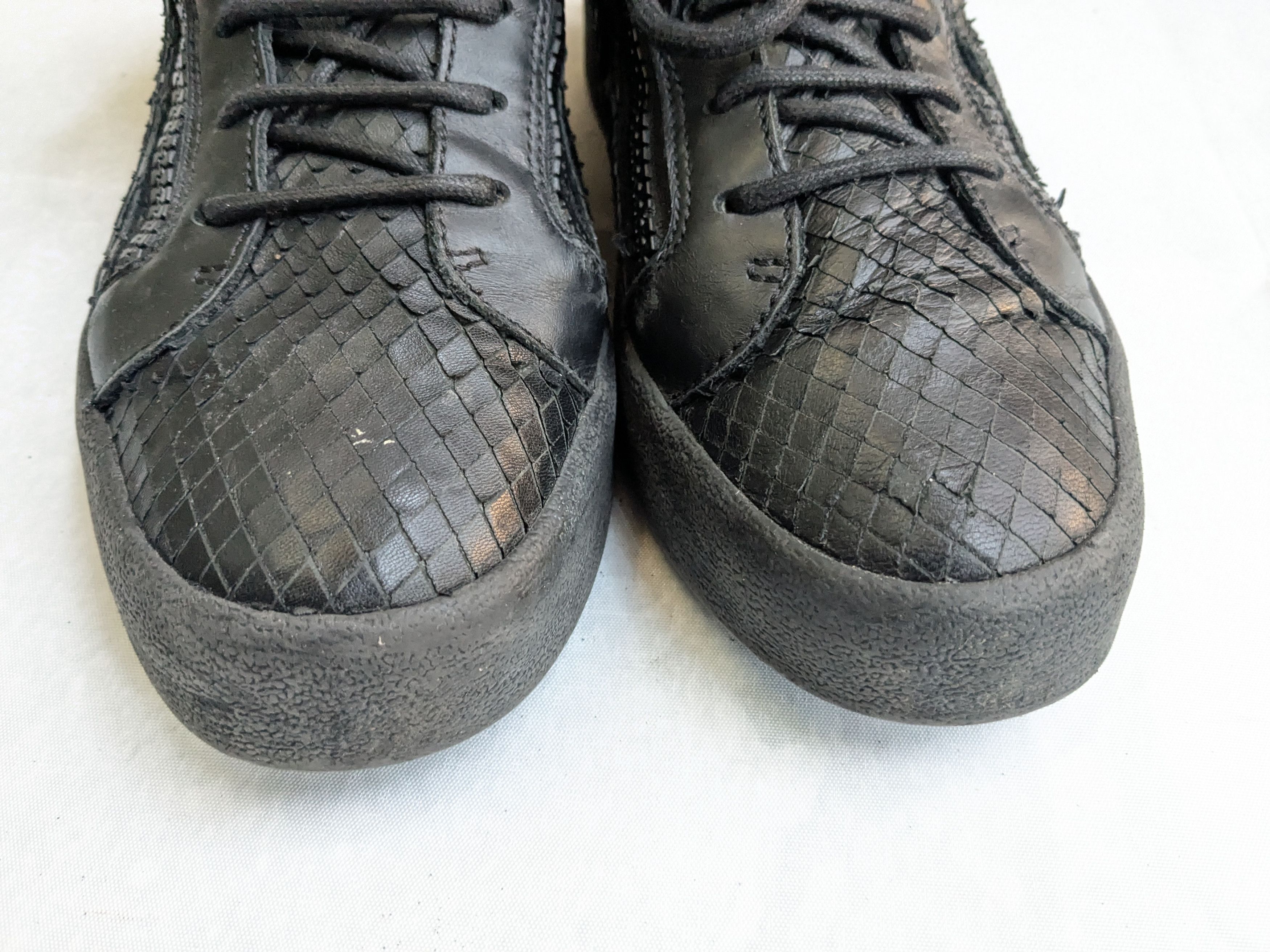 Giuseppe Zanotti Giuseppe Zanotti High Top Sneakers Black Snakeskin 9.5 42.5 Size US 9.5 / EU 42-43 - 4 Thumbnail