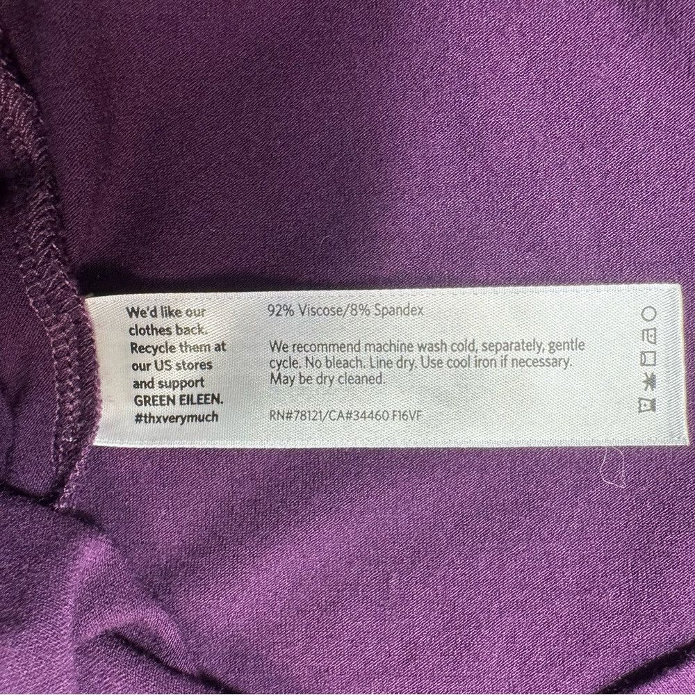 Eileen Fisher Eileen Fisher Hi-Low Long Sleeve Purple Dress Size M Size M / US 6-8 / IT 42-44 - 7 Thumbnail