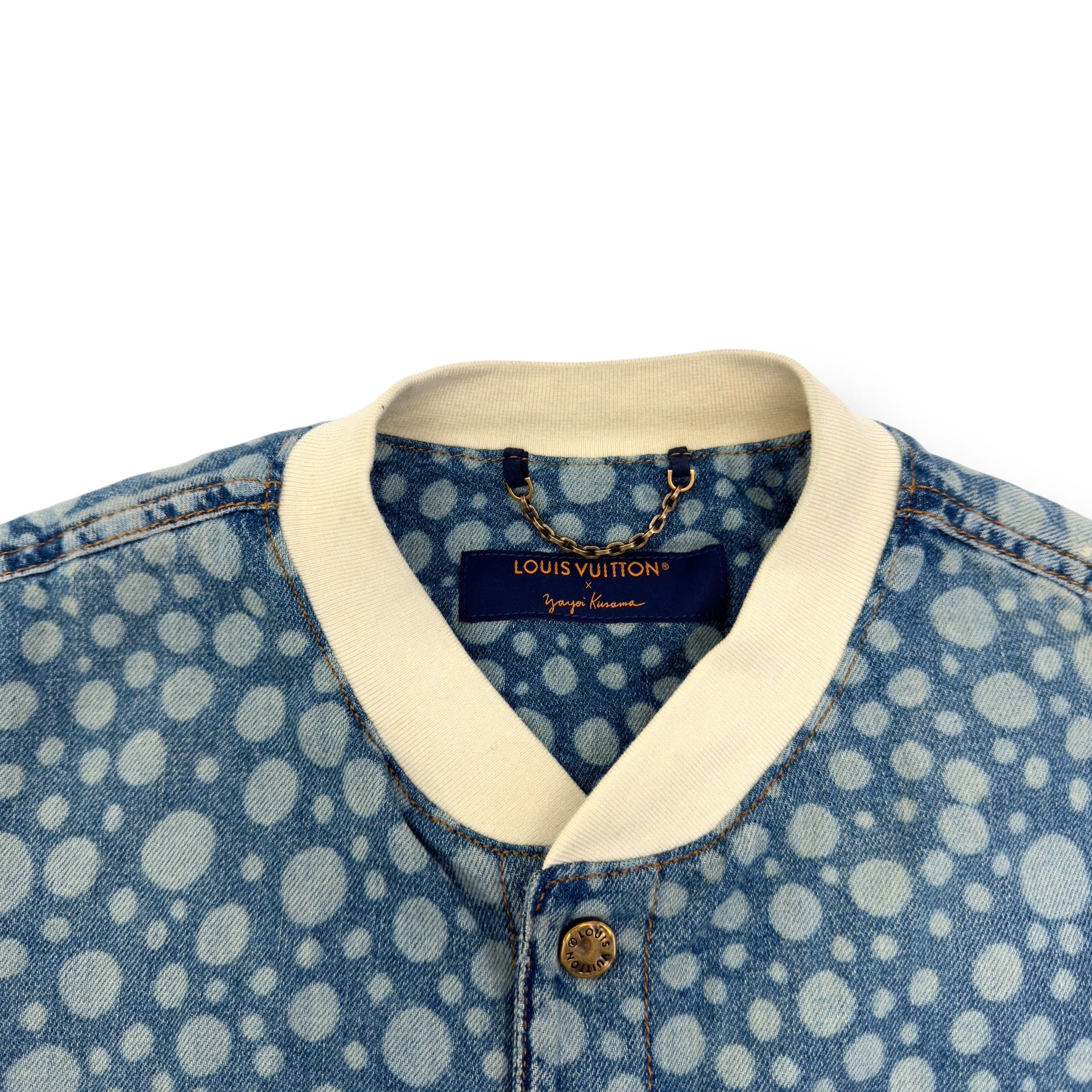 Louis Vuitton LOUIS VUITTON X YAYOI KUSAMA BASEBALL SHIRT BLUE / WHITE L Size US L / EU 52-54 / 3 - 7 Thumbnail