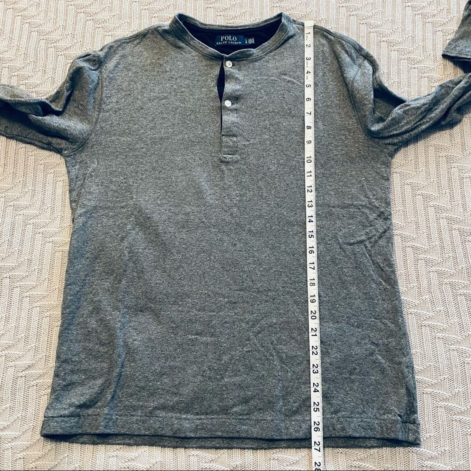 Polo Ralph Lauren Polo RL gray long sleeve henley tshirt Size US L / EU 52-54 / 3 - 7 Thumbnail