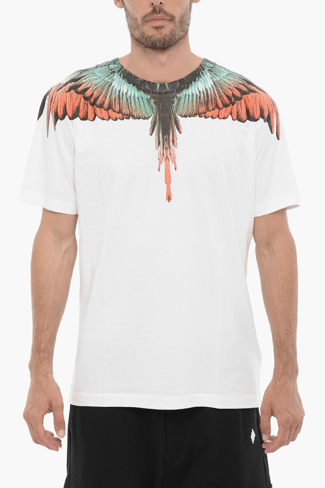 Marcelo Burlon og1mm0824 Crewneck T-Shirt in White Size US L / EU 52-54 / 3 - 1 Thumbnail