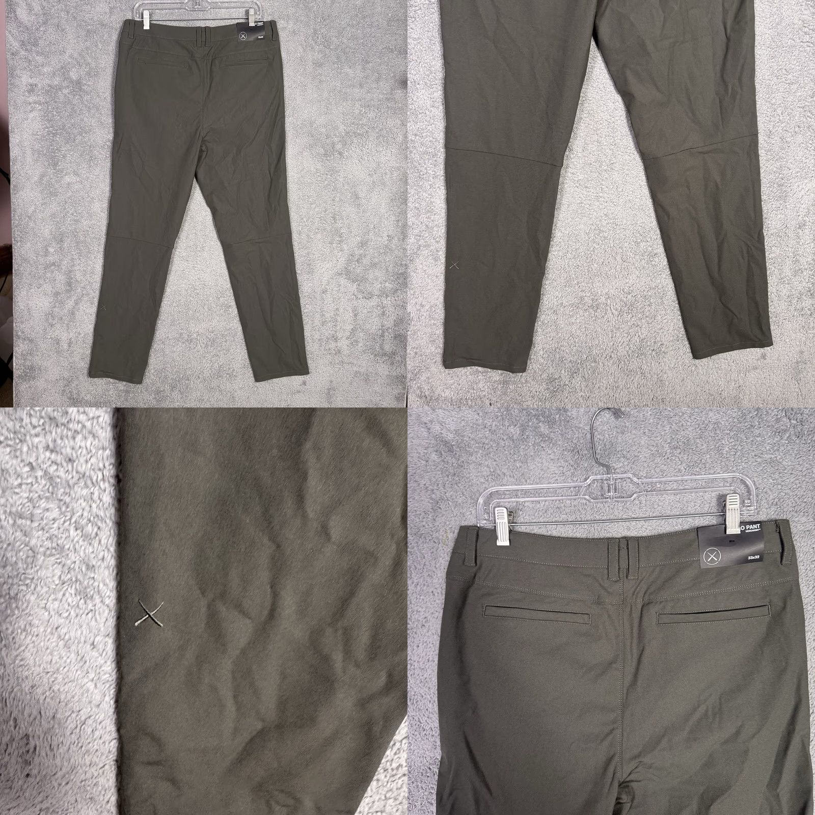UES Clothing Cuts AO Pant Men Slim Fit Slate Tech Chino 33x32 Versaknit 33/32 MB10142VCM Size US 33 - 8 Thumbnail