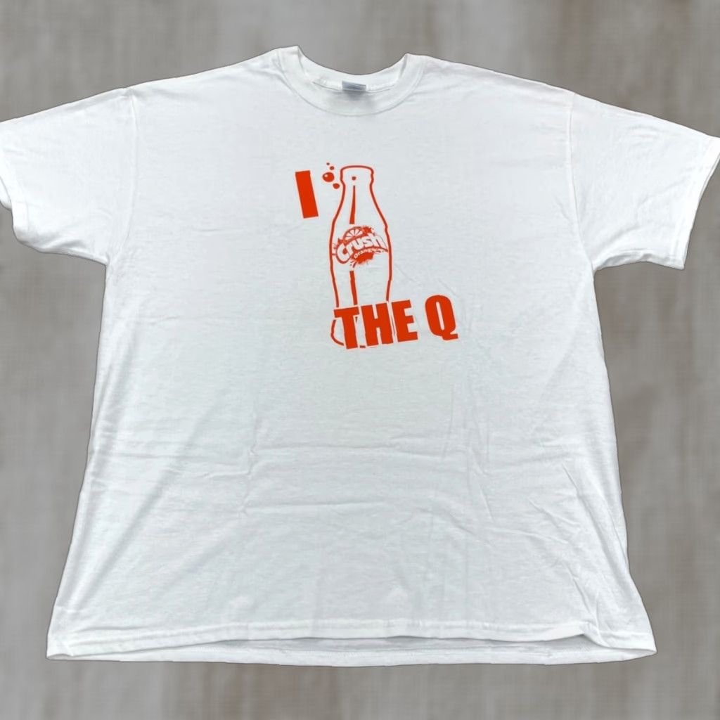 Gildan Orange Crush Soda T-Shirt Adult Men XL White Graphic Retro 80s 90s Advertising Logo Mens Size US XL / EU 56 / 4 - 1 Thumbnail