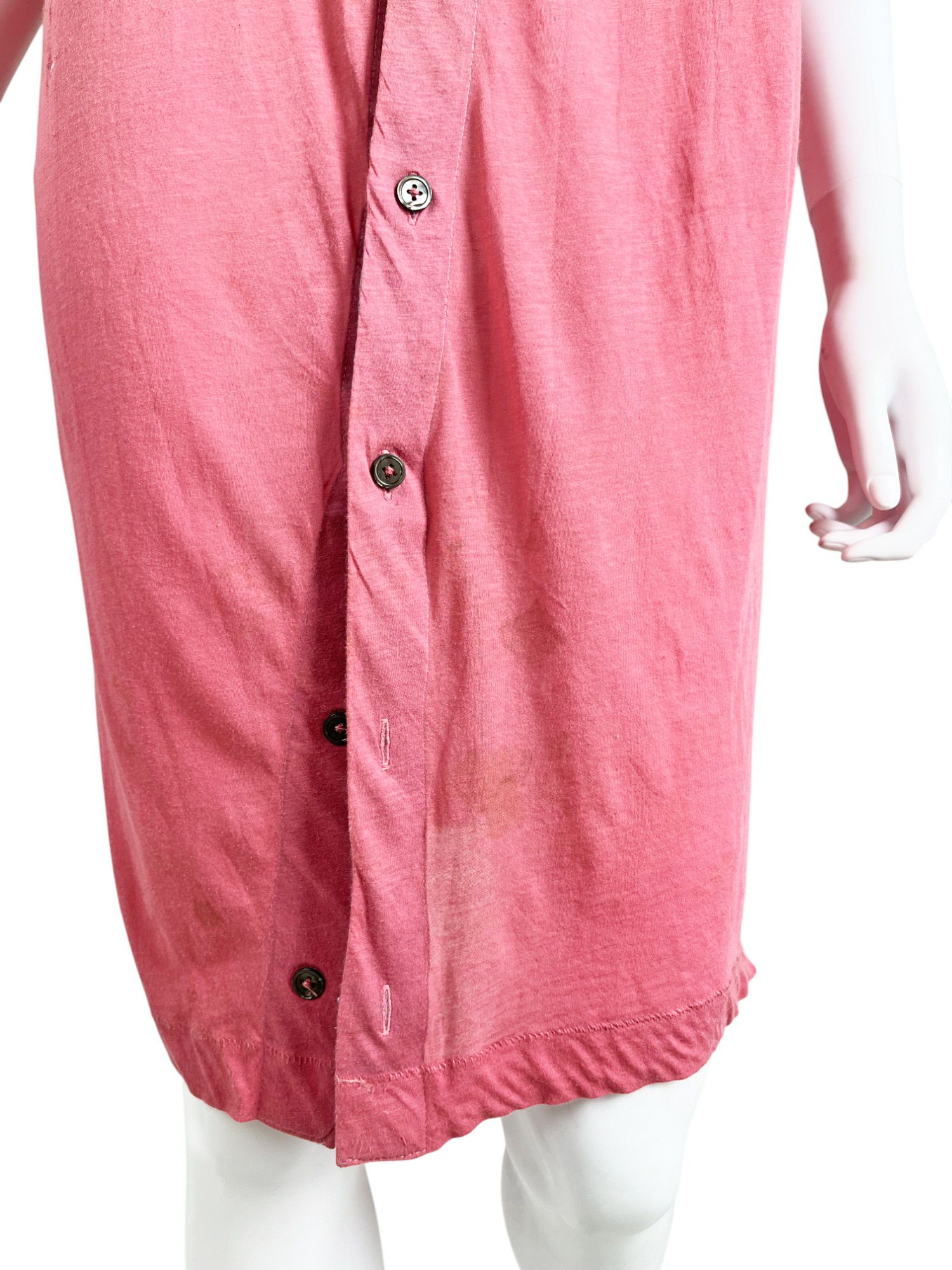 Ann Demeulemeester by Sebastien Meunier Button Up Pink Long Top Size S / US 4 / IT 40 - 4 Thumbnail