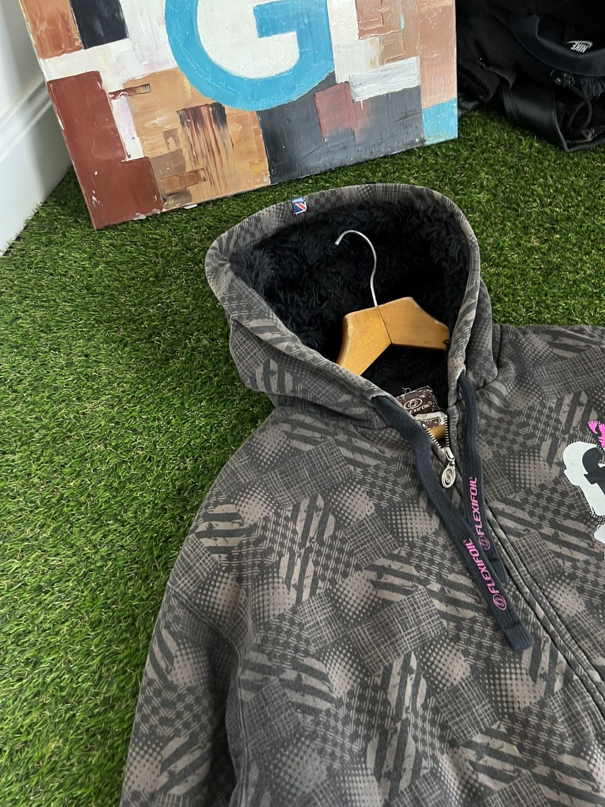 Japanese Brand Faux fur hoodie zip fleece style Ifsixwasnine lgb Size US XL / EU 56 / 4 - 2 Thumbnail