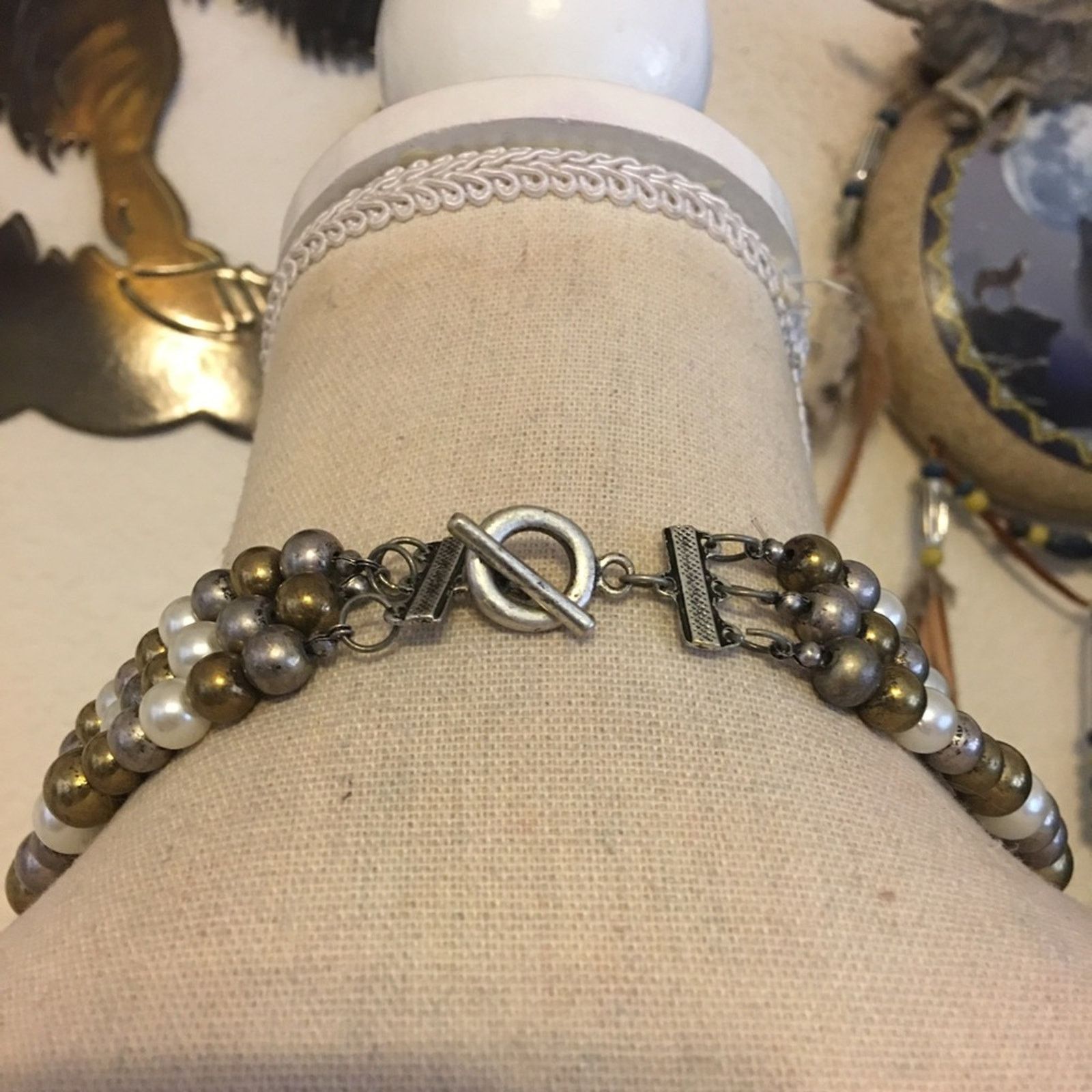 Vintage Vintage layered triple strand beaded necklace Size ONE SIZE - 5 Thumbnail
