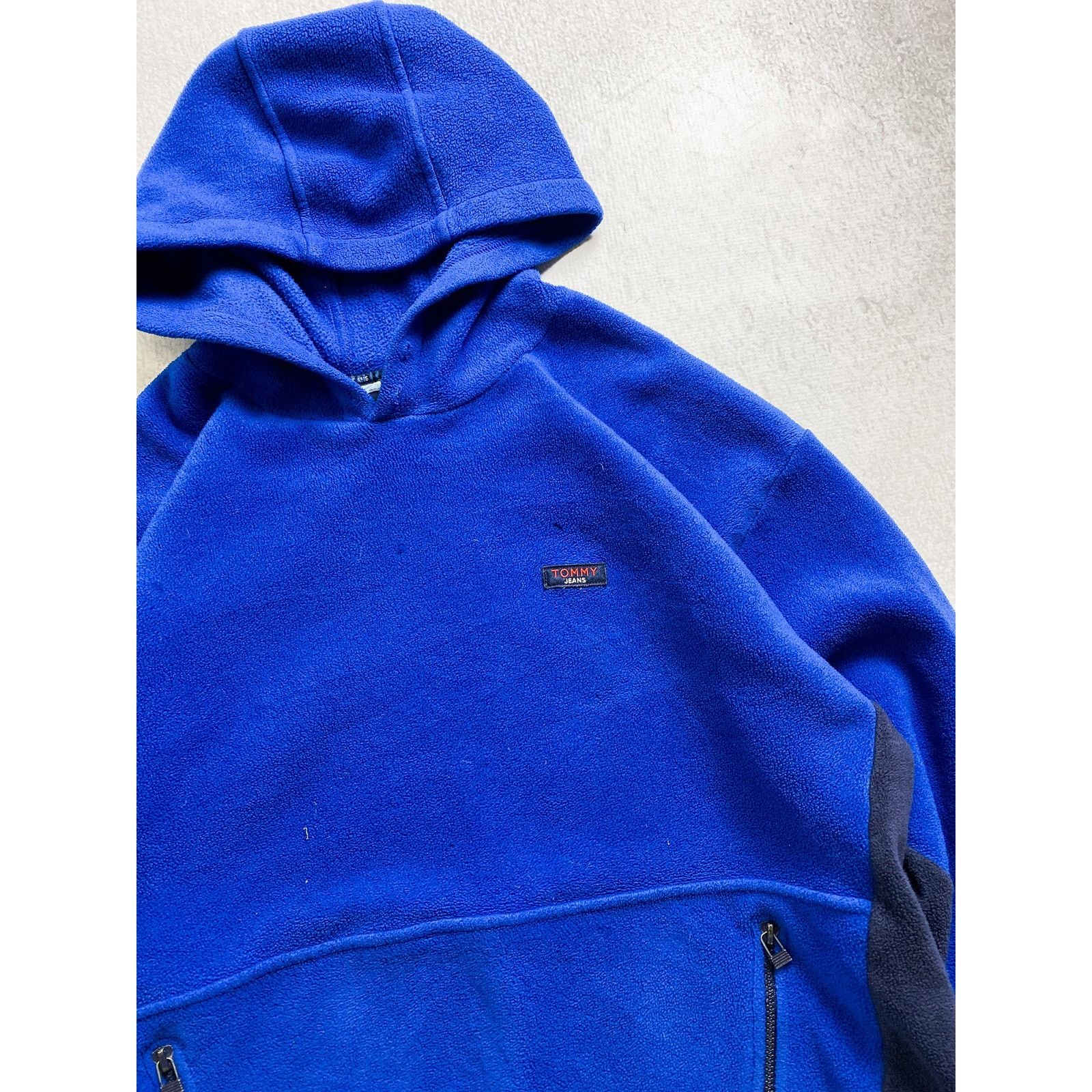 Tommy Hilfiger Vintage 90s Tommy Hilfiger Blue Fleece oodie - Men's 2XL Size US XXL / EU 58 / 5 - 4 Thumbnail