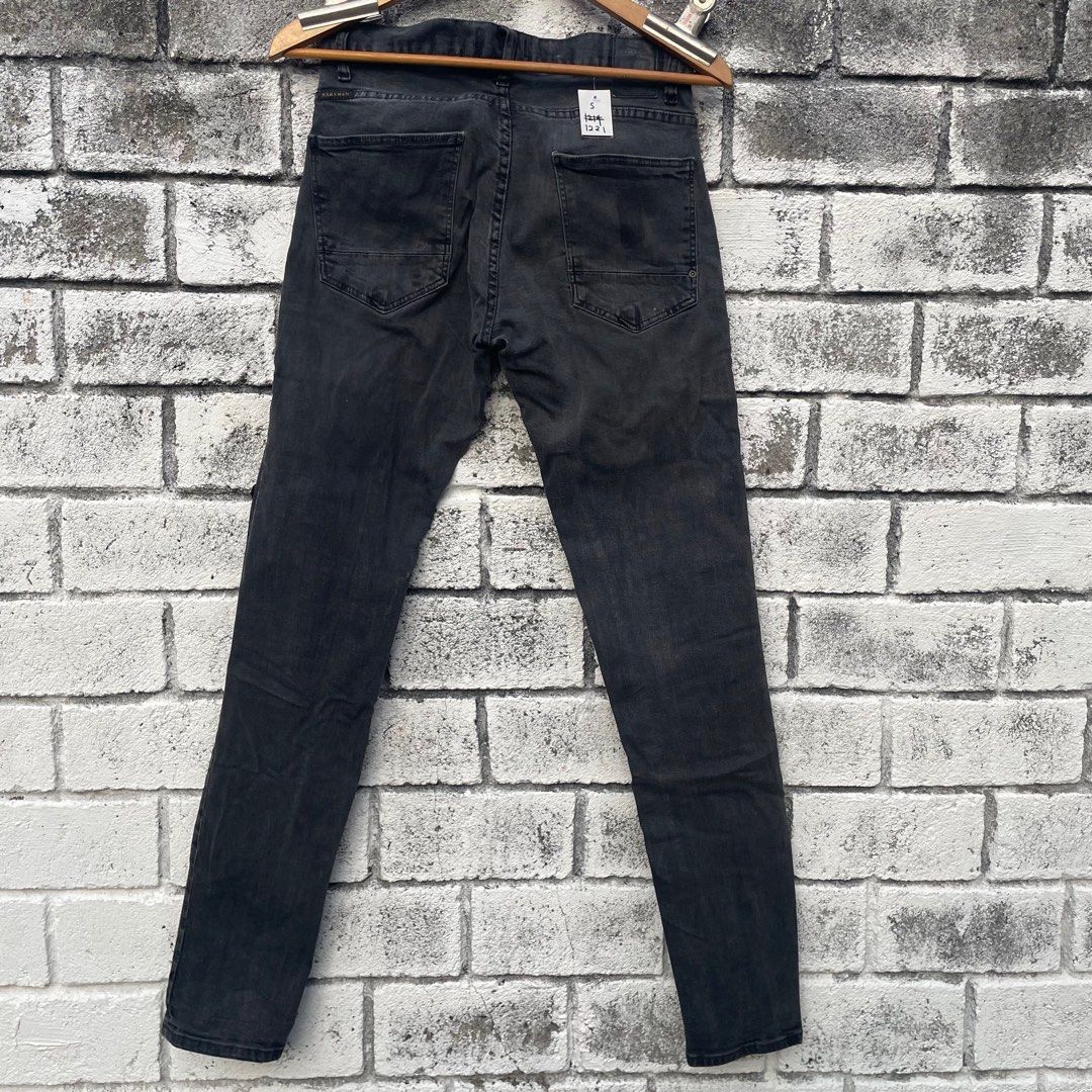 Zara Size 28 Zara Man Jeans with Patch on Knee Charcoal Grey Size US 28 / EU 44 - 4 Thumbnail