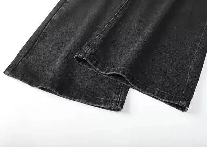 Japanese Brand Vintage washed worn black ripped micro flare jeans y2k Size US 32 / EU 48 - 5 Thumbnail