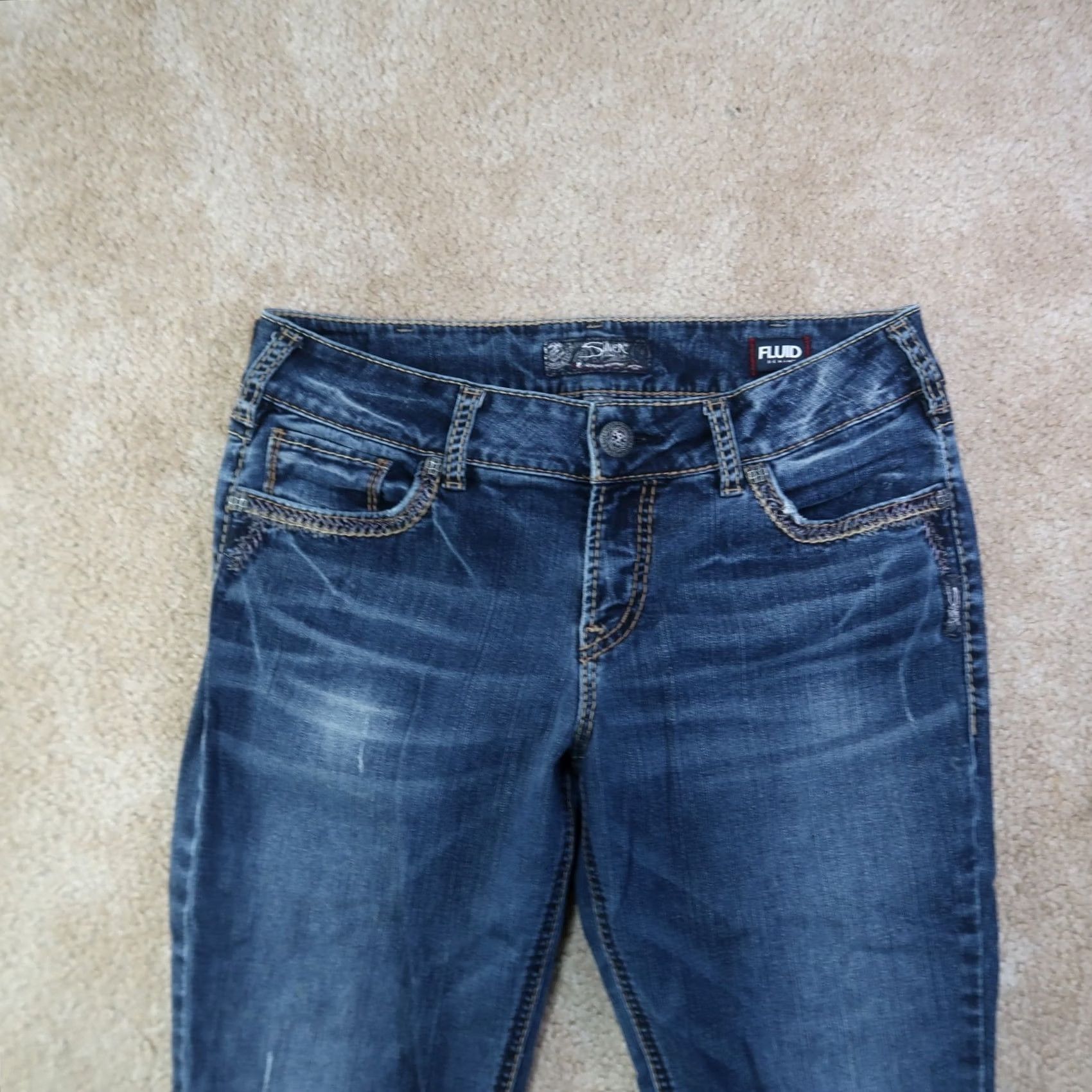 Silver Jeans Co. Silver Jeans Suki Bootcut Jeans Women 31x31 Blue Denim Stretch Regular Slim 5-Pocket Modest Rise Mid Vintage No Size 24" / US 00 / IT 34 - 3 Thumbnail