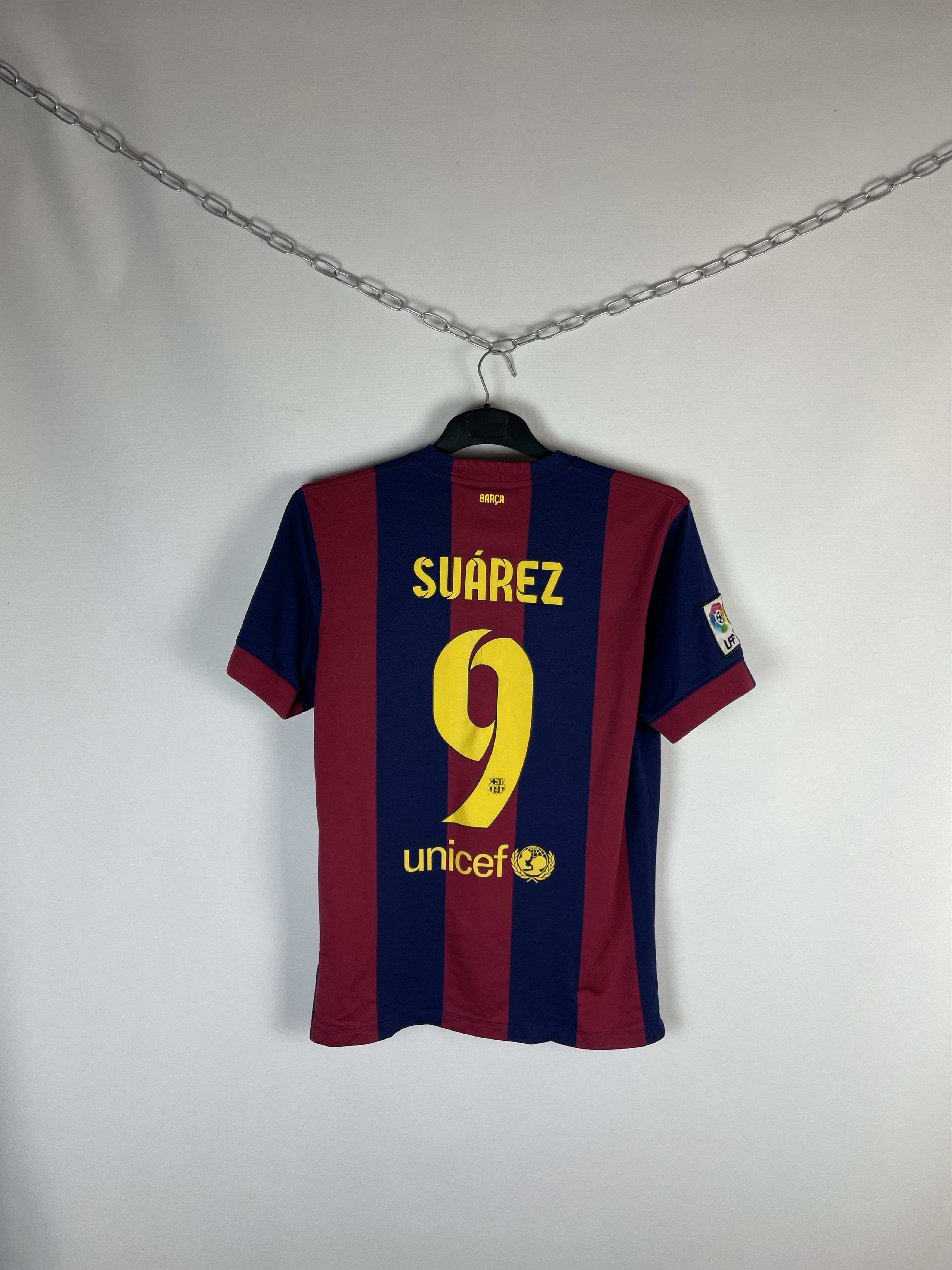 Nike BARCELONA 2014 HOME SUAREZ FOOTBALL SHIRT SOCCER JERSEY Size US M / EU 48-50 / 2 - 10 Thumbnail