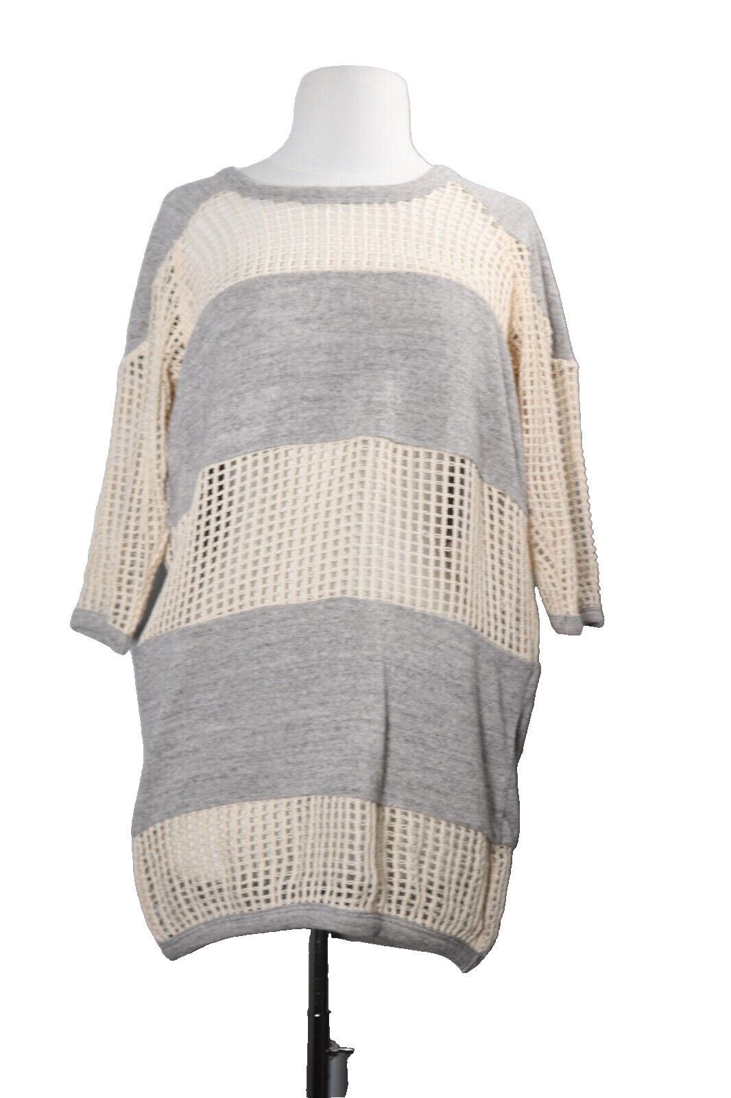 Isabel Marant Isabel Marant Women's 42 Cream Grey Knit Sweater Tunic Top Size M / US 6-8 / IT 42-44 - 2 Thumbnail