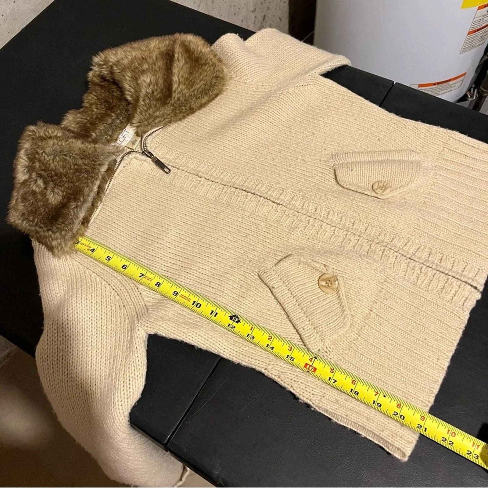 Ann Taylor Ann Taylor Loft Womens Zip Cardigan Sweater Lambswool S Size S / US 4 / IT 40 - 9 Thumbnail
