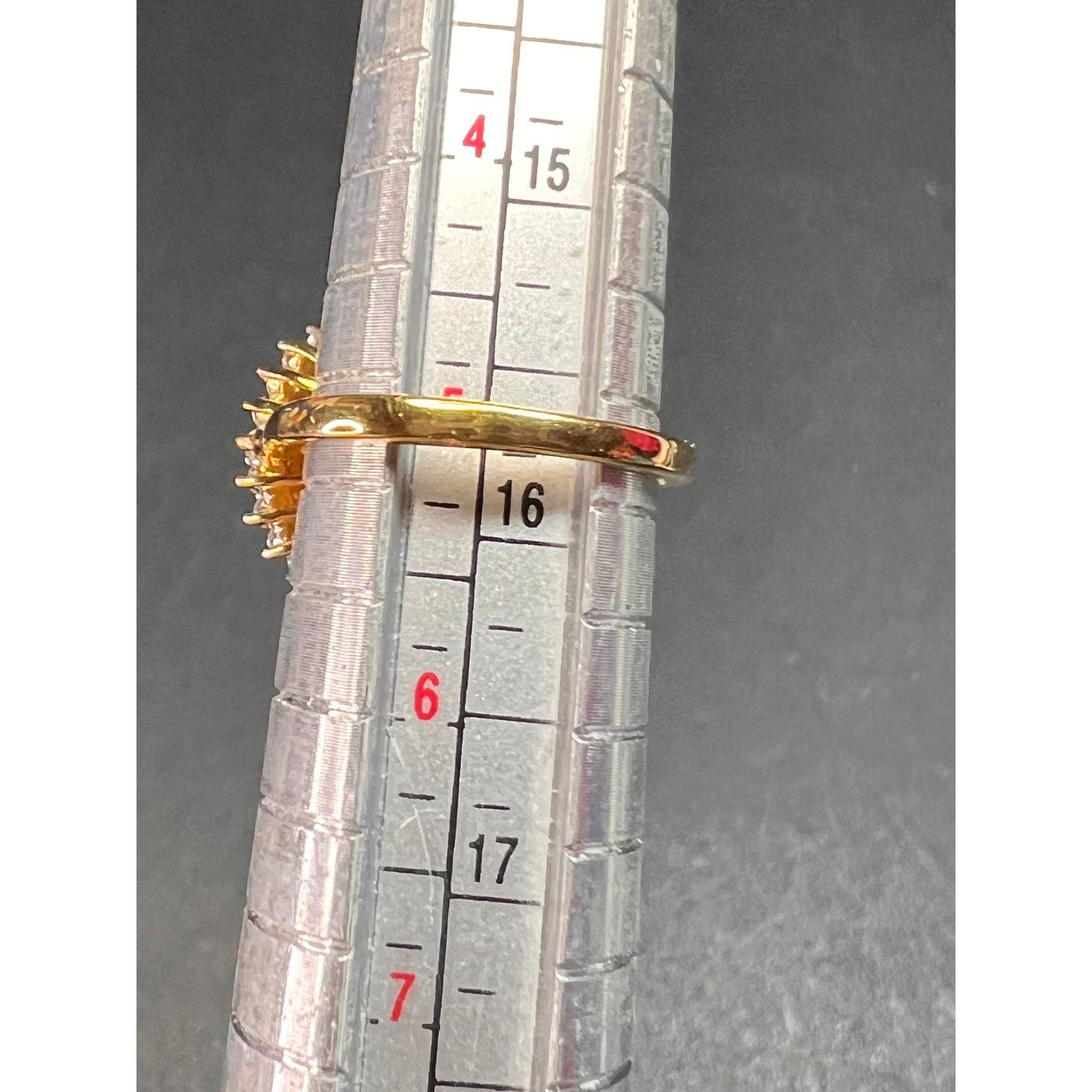 Other Mexican Cherry fire opal moissanite ring in vermeil size 5 Size ONE SIZE - 20 Thumbnail