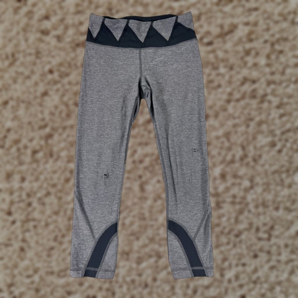 Lululemon Lululemon Pants Womens 6 Gray Inspire Crop II Luxtreme Run Running W6B70S Cropped 21in Inseam Womens Size 28" / US 6 / IT 42 - 1 Thumbnail