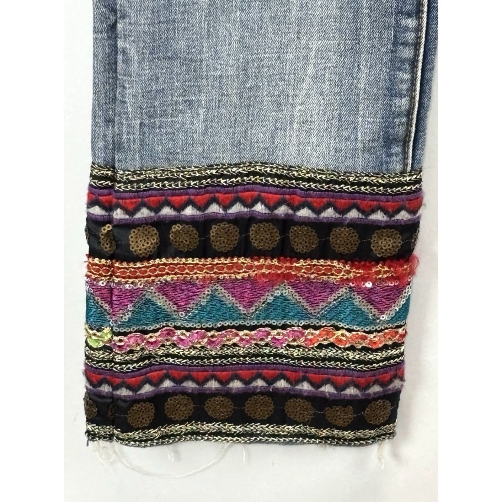 Vintage Driftwood Jeans Womens 27 Straight 28x31 Blue Embroidered Logo Pockets Regular Denim Cotton Blend Cut Read Size 28" / US 6 / IT 42 - 3 Thumbnail