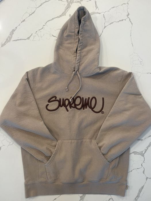 Supreme Supreme Raised Handstyle Hooded Sweatshirt | Grailed