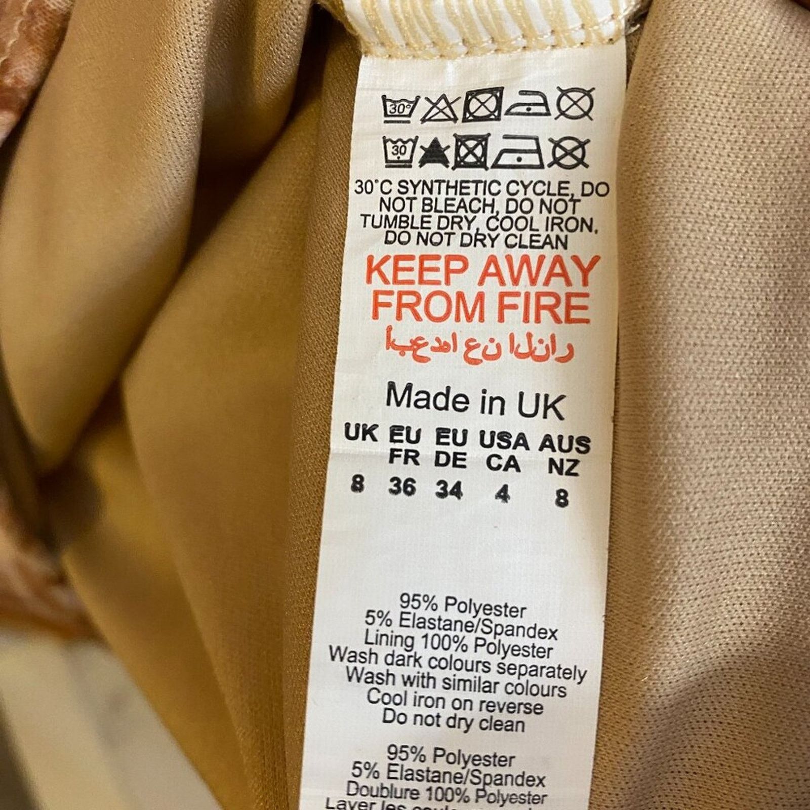 PrettyLittleThing Pretty Little Thing Fitted dress brown, beige, sz4 Size S / US 4 / IT 40 - 2 Thumbnail