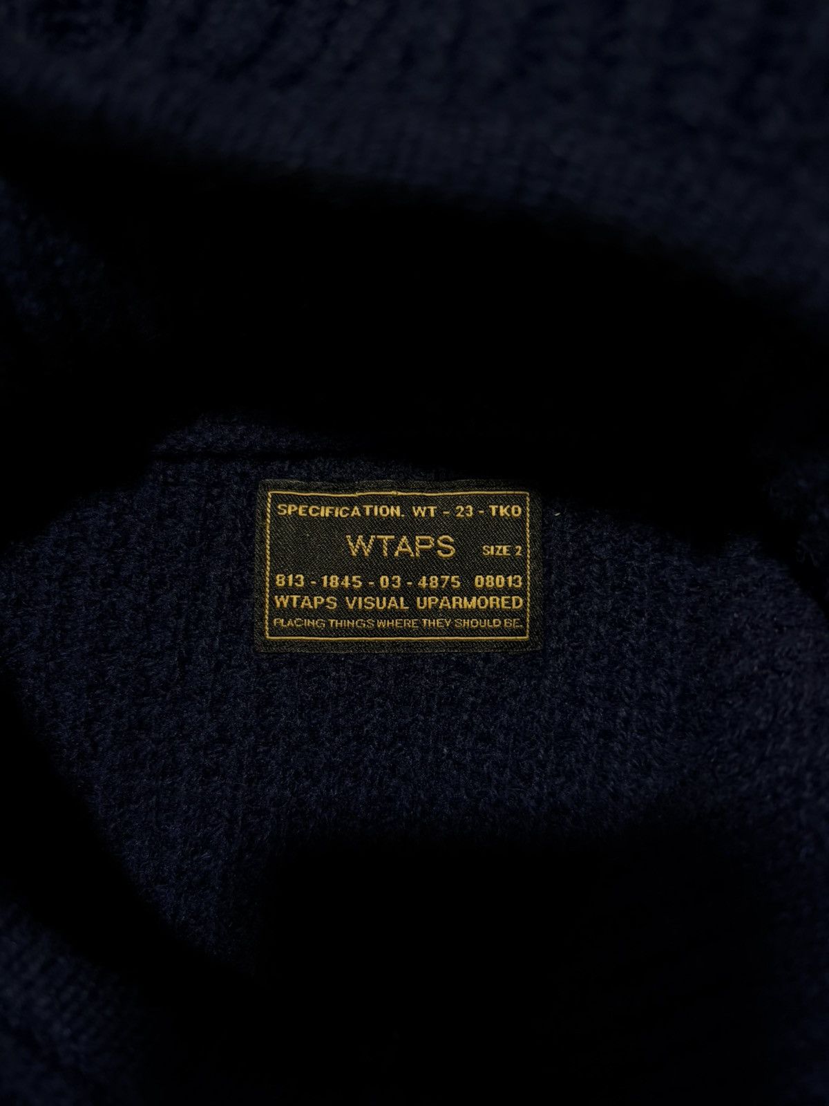 Wtaps WTAPS Waffle Knit Hoodie Navy Size 2 Size US M / EU 48-50 / 2 - 3 Thumbnail