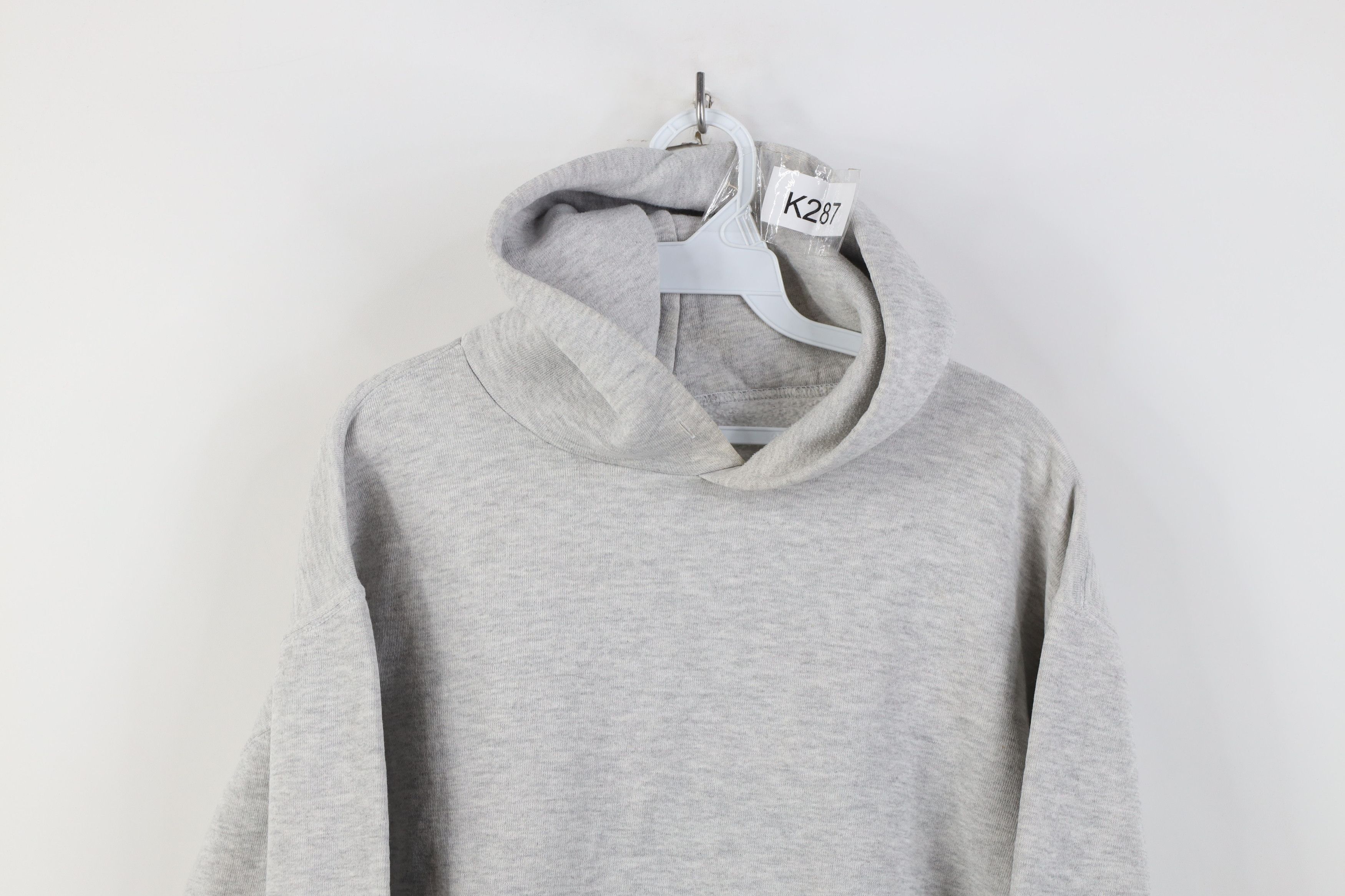 Russell Athletic Vintage 90s Russell Athletic Blank Hoodie Sweatshirt Gray Size US M / EU 48-50 / 2 - 2 Thumbnail