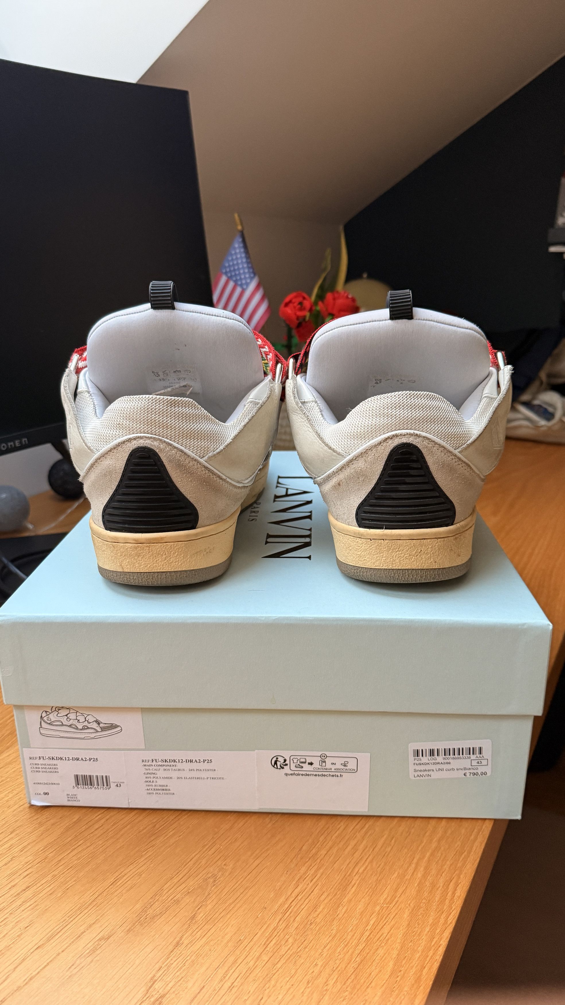 Lanvin Lanvin Curb low top White Leather Sneaker Size US 10 / EU 43 - 5 Thumbnail