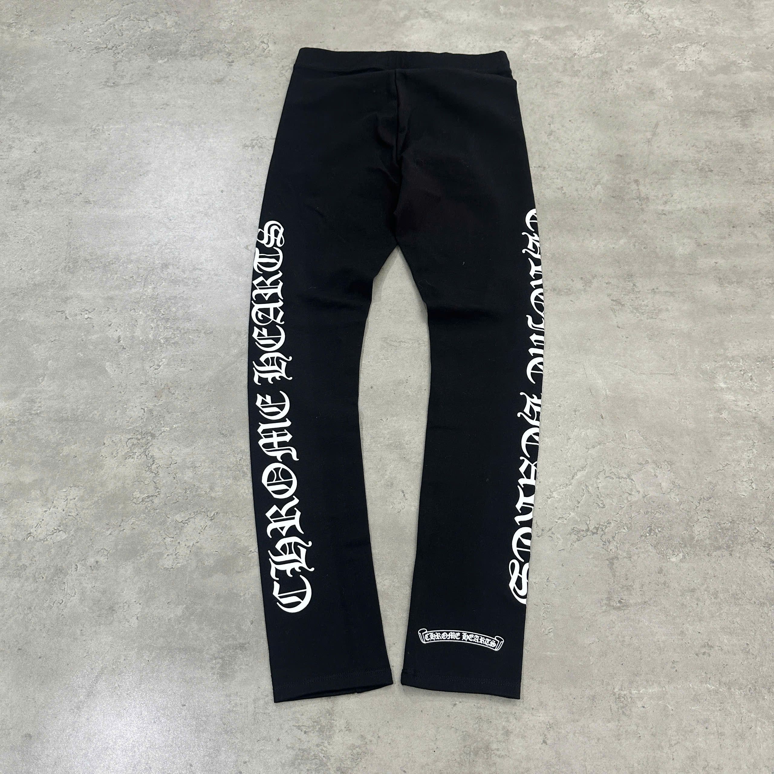 Chrome Hearts Chrome Hearts Scroll white print leggings black Size 25" / US 0 / IT 36 - 1 Thumbnail