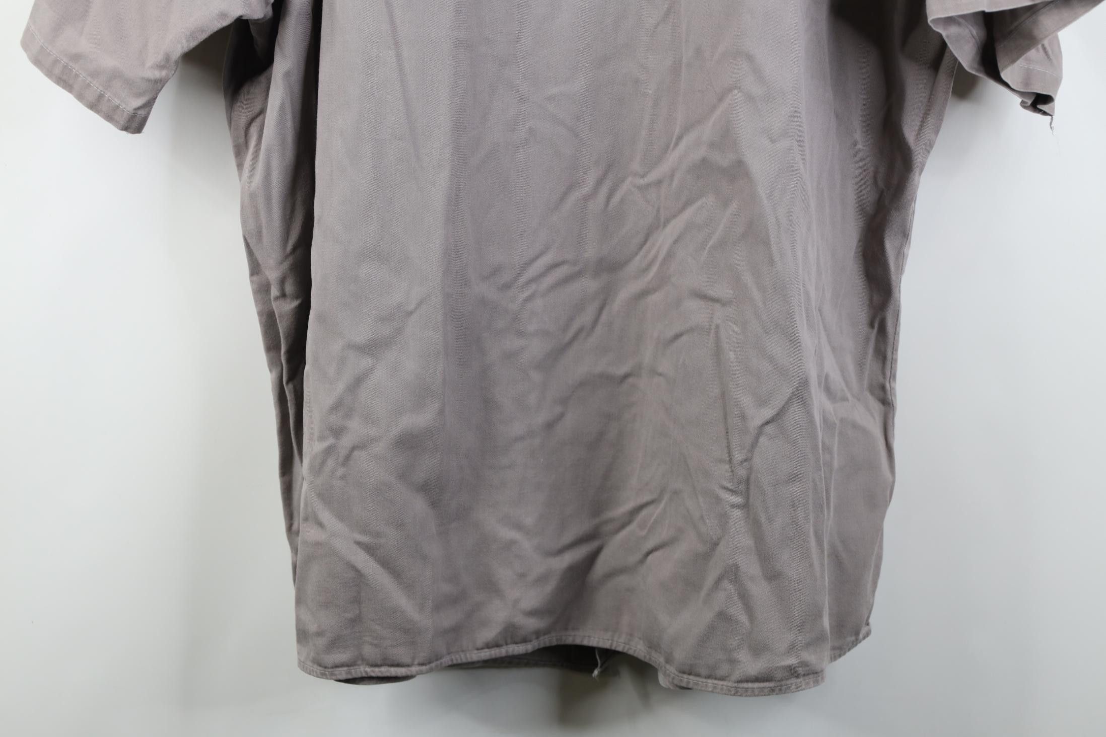 Vintage Vintage 90s Streetwear Workwear Mechanic Button Shirt Gray Size US XXL / EU 58 / 5 - 16 Thumbnail