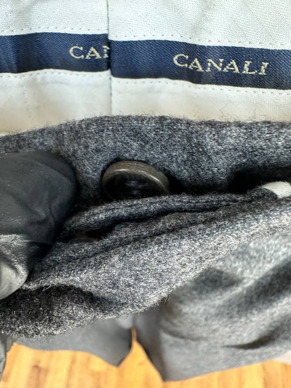 Canali RRP $650 Canali Wool Tailored Dress Trousers Grey Italy Size US 42 / EU 58 - 12 Thumbnail