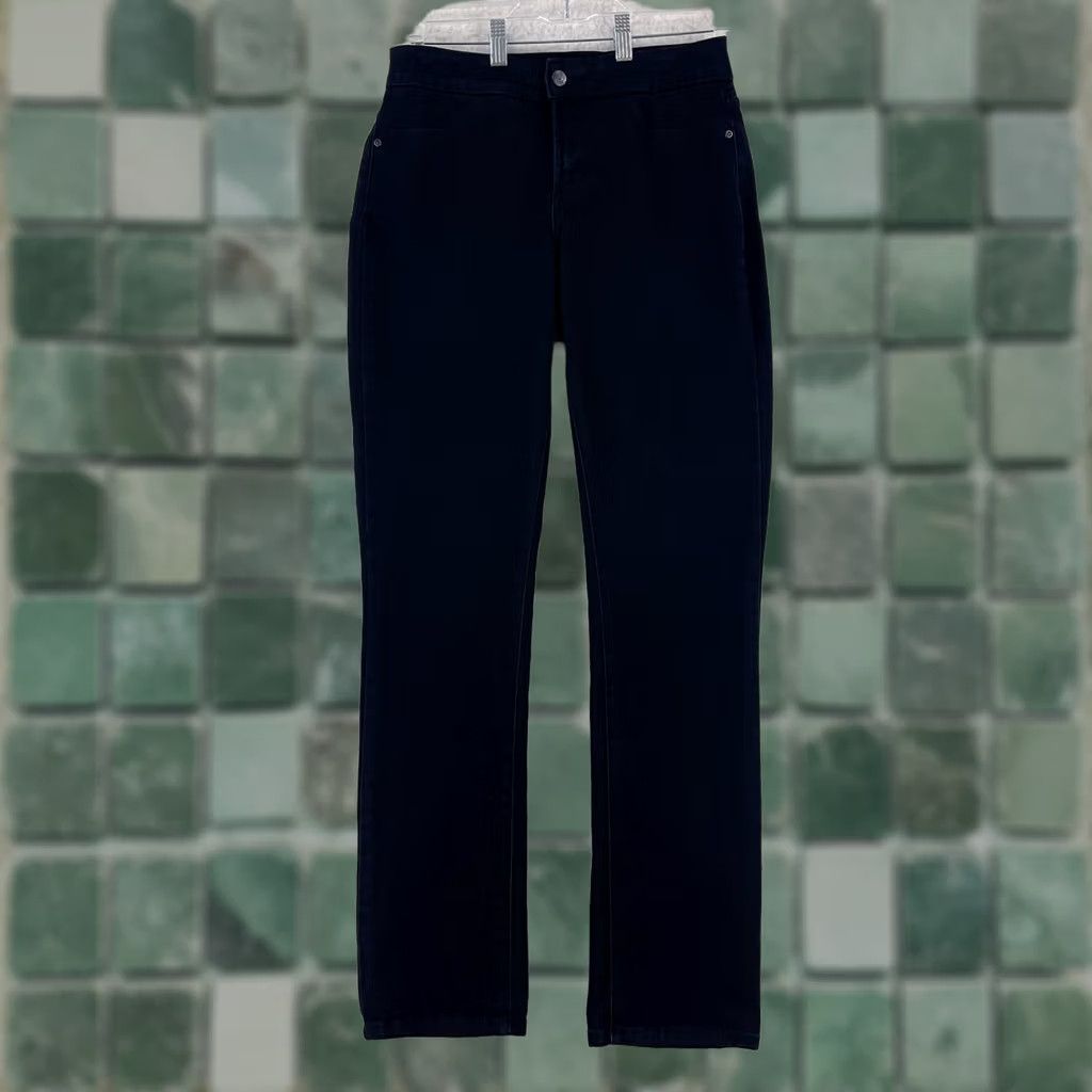 NYDJ NYDJ Jeans Womens Size 4 Black Denim Straight Legging Stretch Mid-Rise Casual Size 27" / US 4 / IT 40 - 1 Thumbnail
