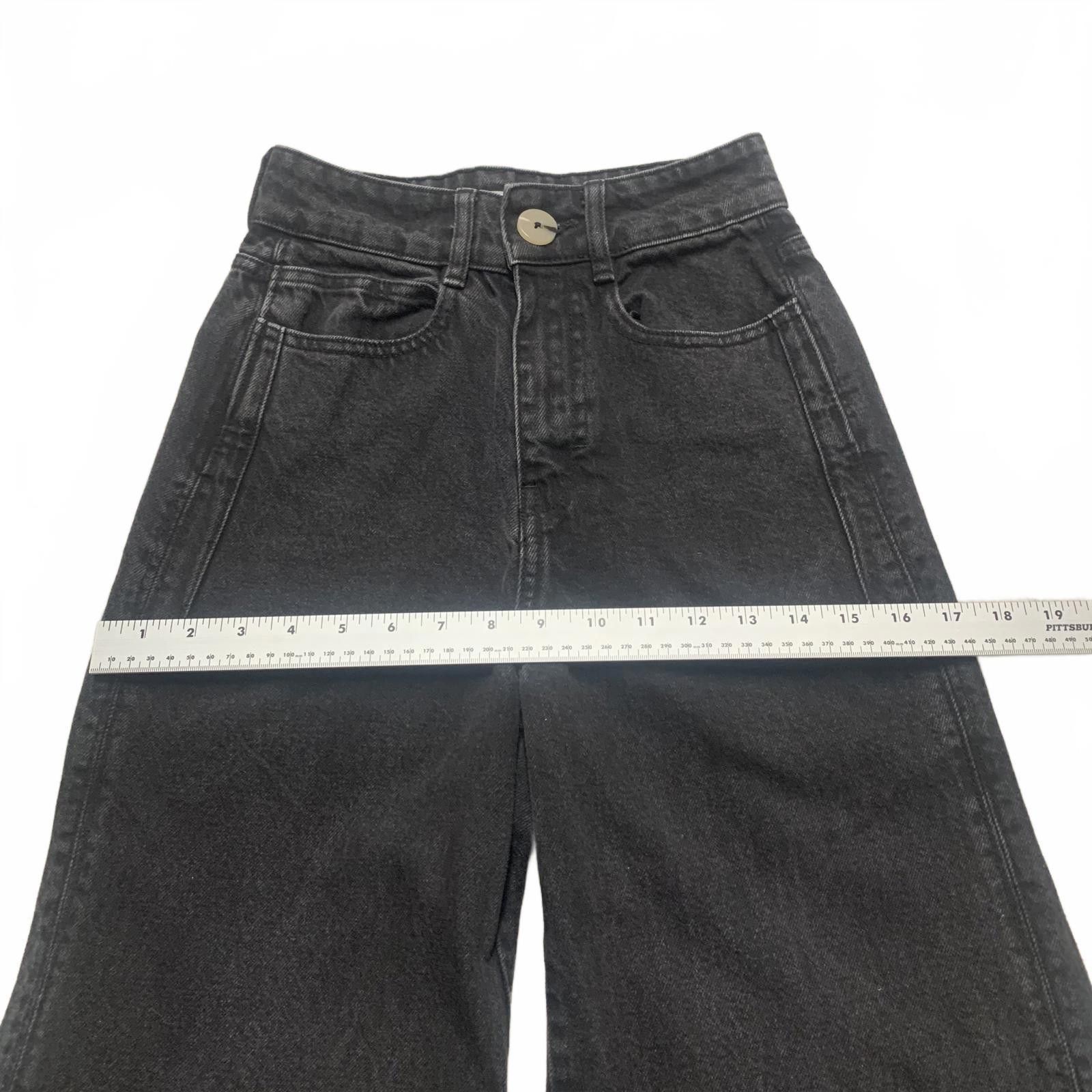 Zara Zara Women's Size 0 Wide-Leg Black Jeans 23 x 32 Actual Size 25" / US 0 / IT 36 - 7 Thumbnail