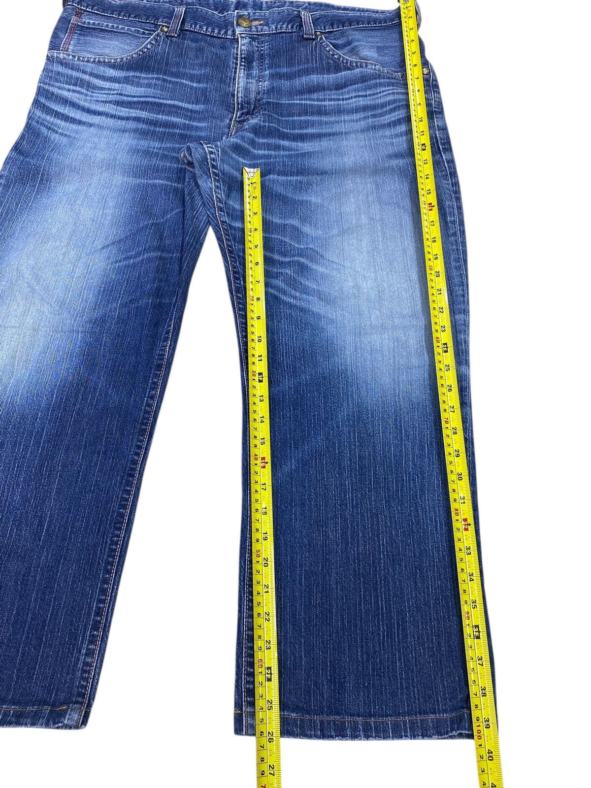 Edwin Edwin Faded Wash Whiskered Style Straight Leg Jeans Size US 42 / EU 58 - 8 Thumbnail