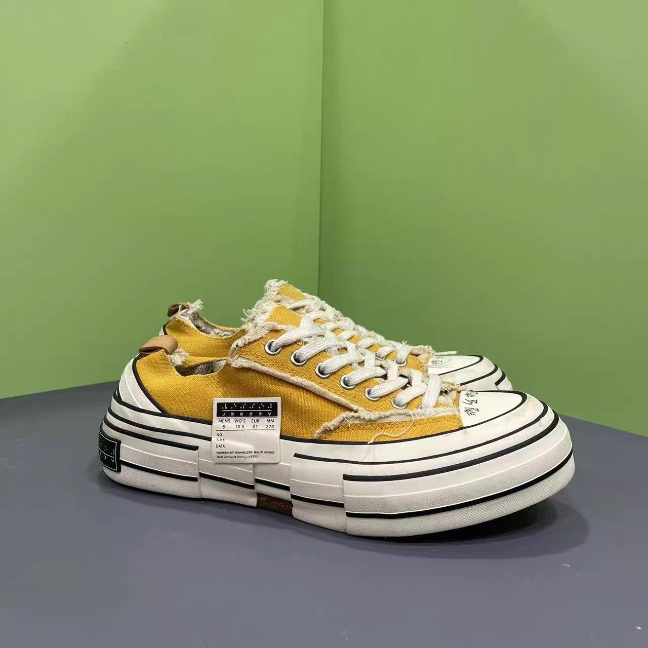 xVESSEL xVESSEL Wu Jianhao Yellow White Ginger Canvas Shoes K15 Size US 8 / EU 41 - 3 Thumbnail