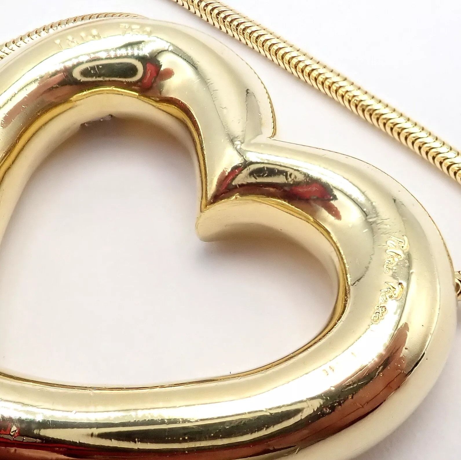 Tiffany & Co. Tiffany & Co 18k Yellow Gold Diamond Large Heart Necklace Size ONE SIZE - 7 Thumbnail