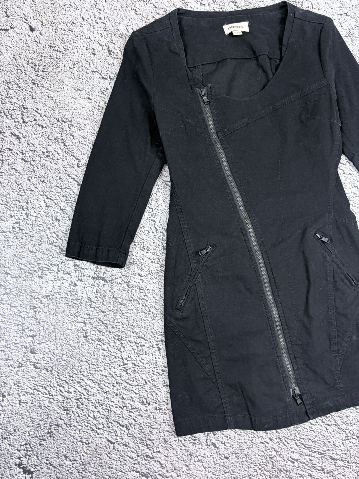Diesel Diesel Archive Biker Asymmetrical Jacket Dress XS Size XS / US 0-2 / IT 36-38 - 2 Thumbnail