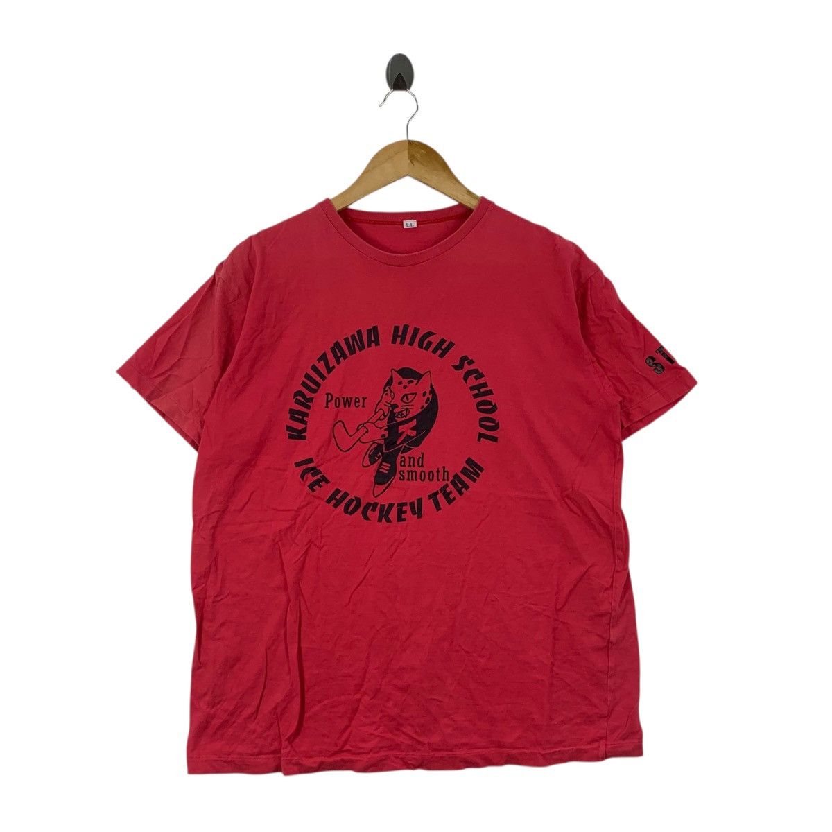 Vintage Vintage 90s KARUIZAWA HIGH SCHOOL Ice Hockey Team Tee Shirt Size US L / EU 52-54 / 3 - 3 Thumbnail