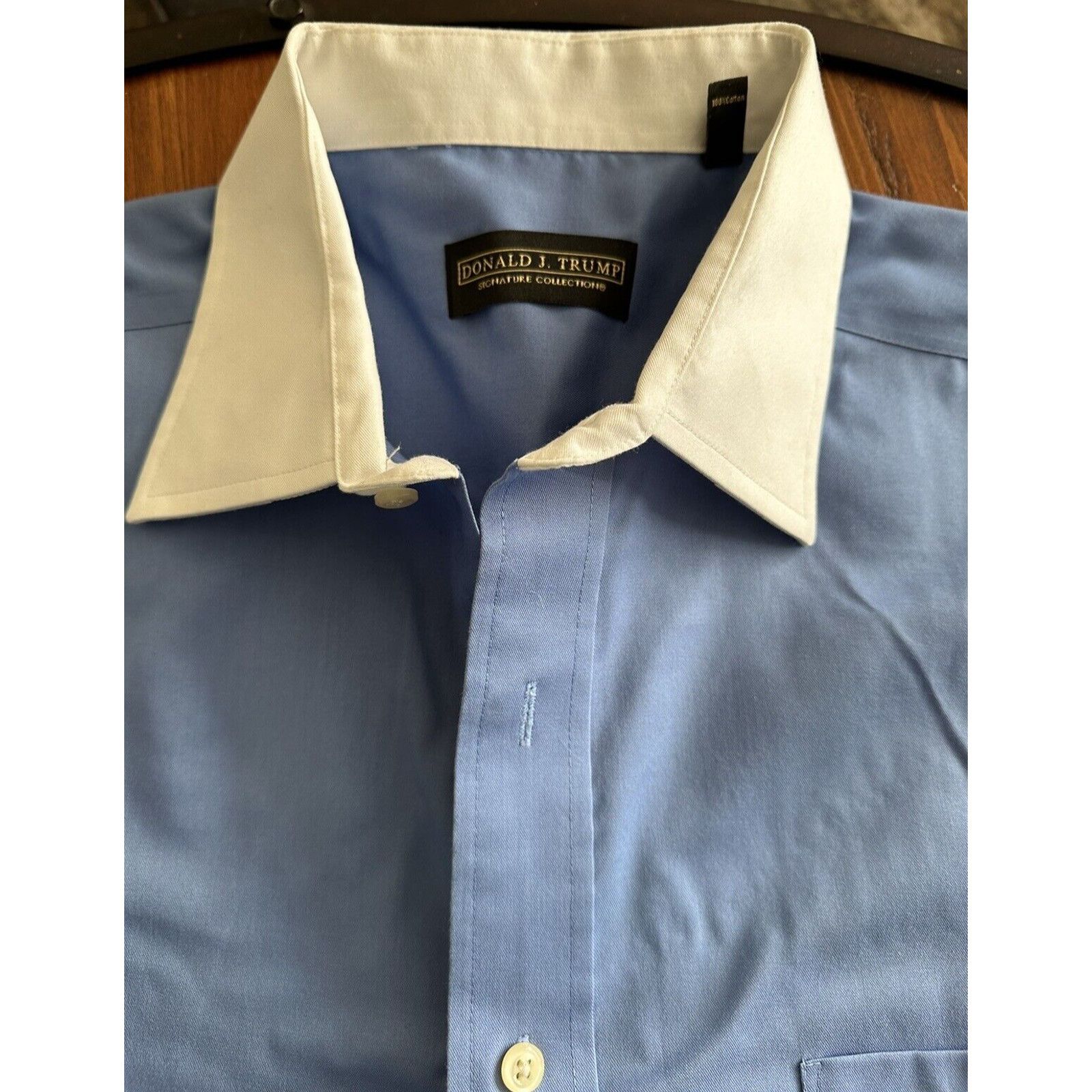 Donald Trump Donald Trump Signature Shirt Button Blue/White French Cuff Size US XL / EU 56 / 4 - 4 Thumbnail