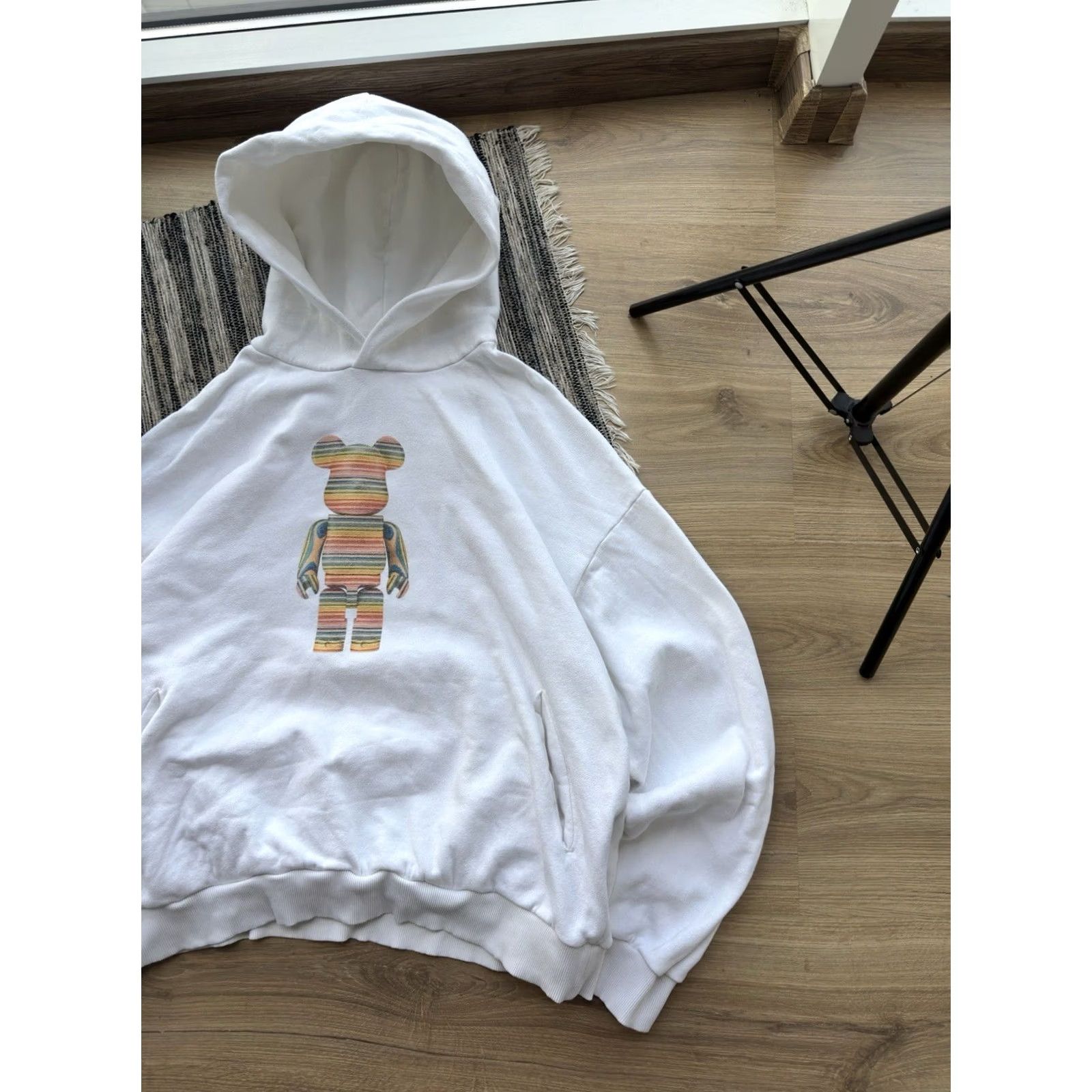 Pangaia VINTAGE Pangaia Hoodie Logo Be@rbrick Big Oversized White 2XL Mens Size US XXL / EU 58 / 5 - 4 Thumbnail