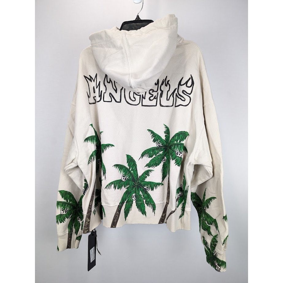 Palm Angels o1rshd1 Palm & Skull Vint Hoody in White Green Size US M / EU 48-50 / 2 - 13 Thumbnail