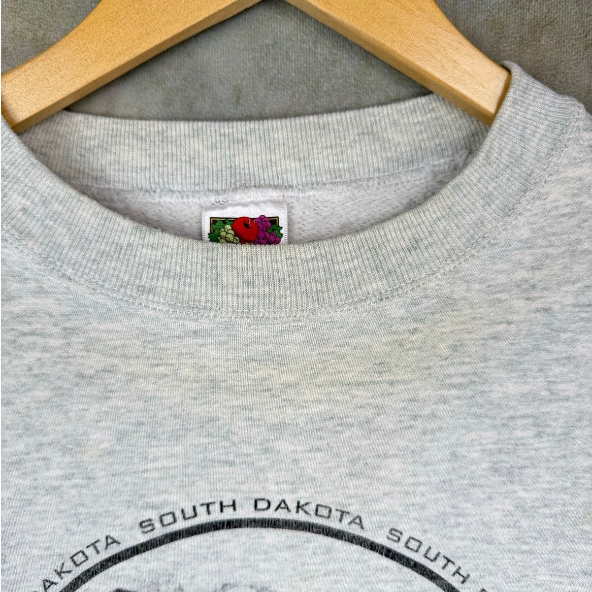 Fruit Of The Loom VTG 90s Mount Rushmore Sweatshirt Sz L Gray South Dakota USA Size US L / EU 52-54 / 3 - 3 Thumbnail
