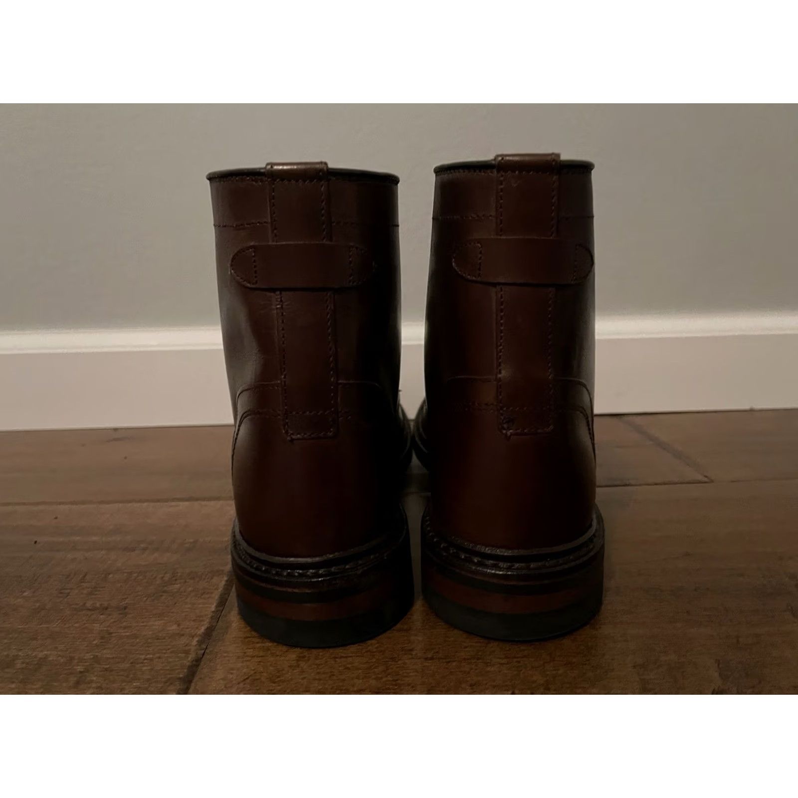 Allen Edmonds VINTAGE Allen Edmonds Landon Cap Toe Dress Boots Brown Leather Dainite Sole Men 9D Size ONE SIZE - 6 Thumbnail