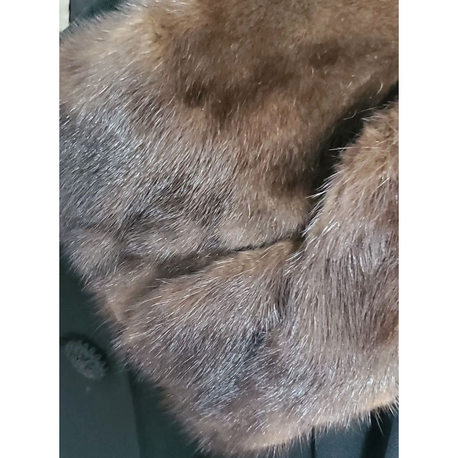 Vintage VINTAGE Schultz Brothers of Boston Anglo Fabrics Wool Coat Mink Collar Women M Black Overcoat Size M / US 6-8 / IT 42-44 - 7 Thumbnail