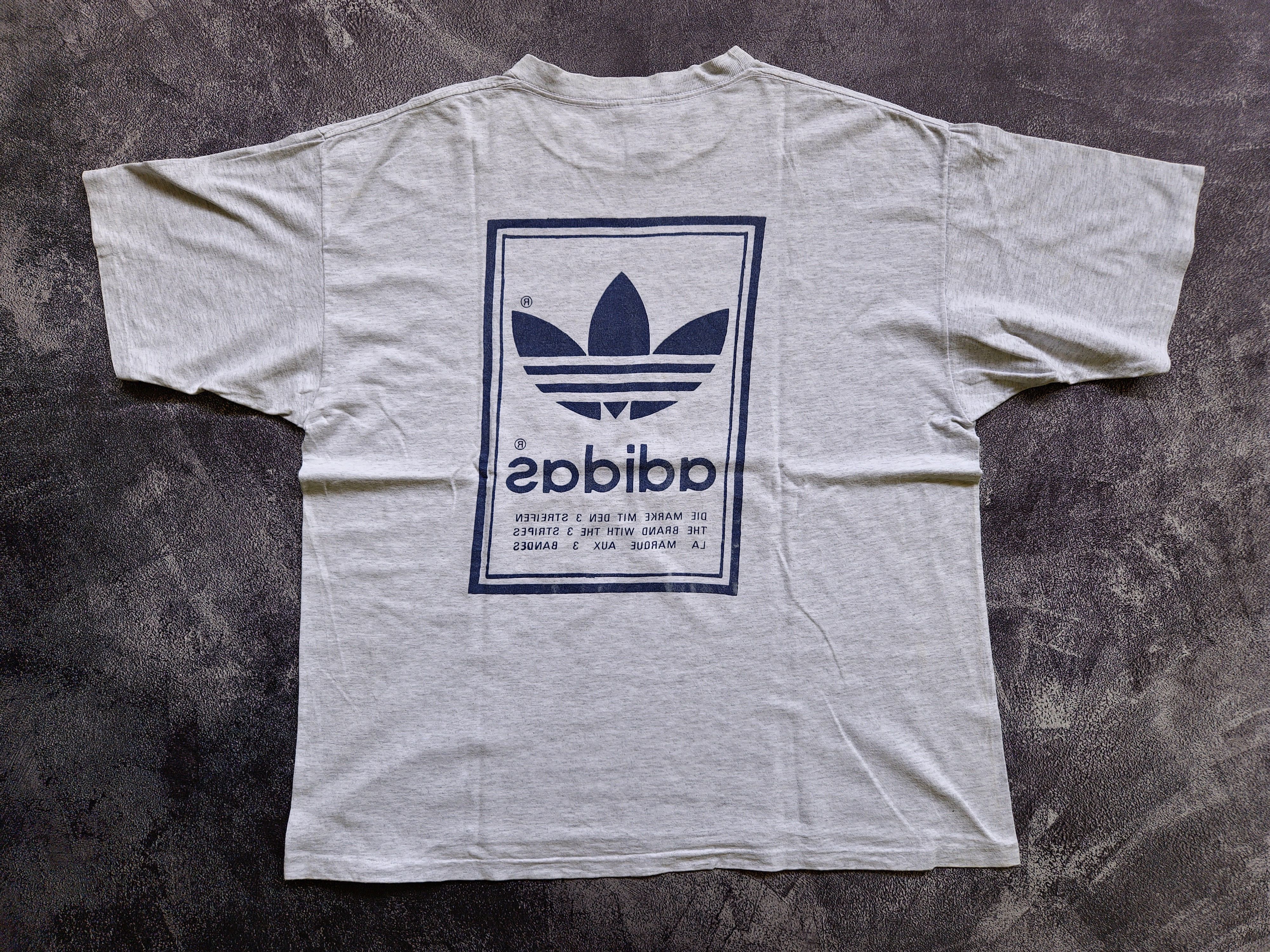 Adidas × Vintage Vintage Adidas Trefoil 90s Tshirt Size XL Size US XL / EU 56 / 4 - 2 Thumbnail