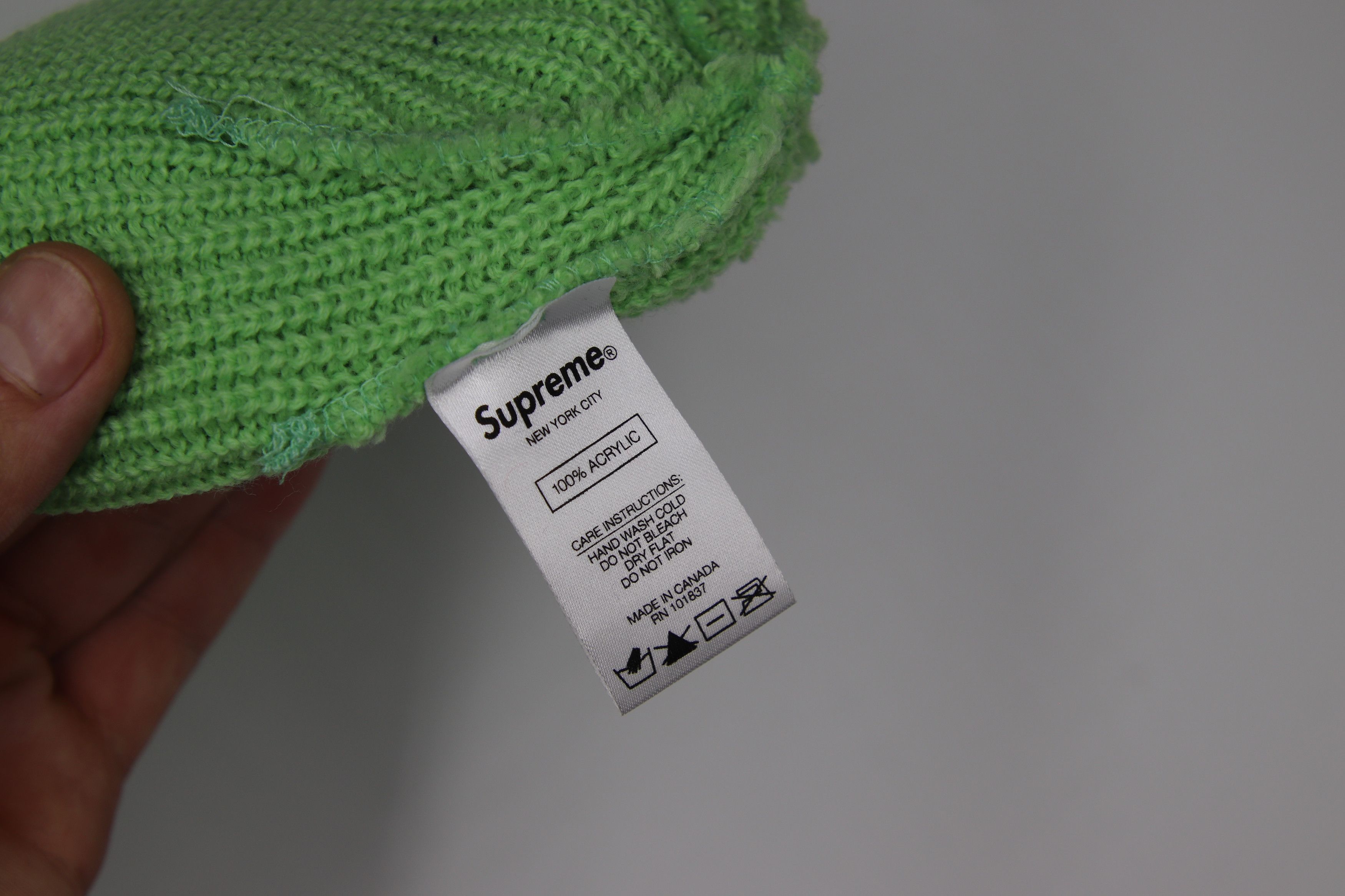 Supreme Supreme Loose Gauge Beanie Light Green (FW18) Size ONE SIZE - 3 Thumbnail