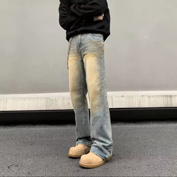 Japanese Brand × Jean Vintage Wash Stylish Straight Jeans Size US 32 / EU 48 - 4 Thumbnail