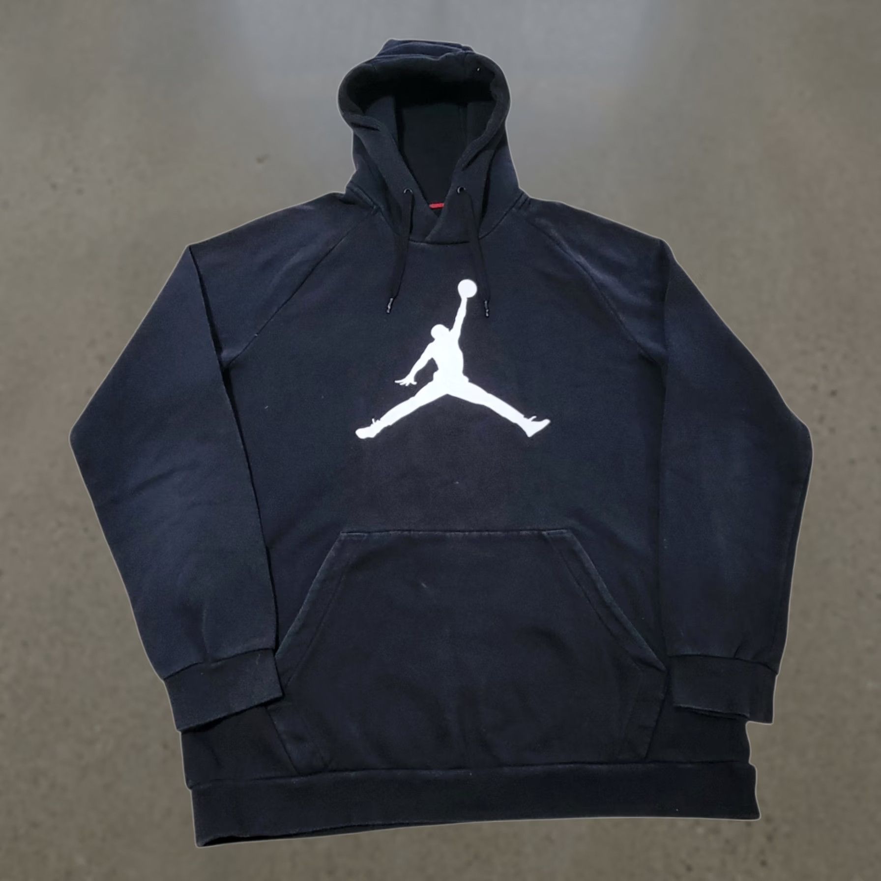 Jordan Hoodie Mens Large Black Jumpman Nike Pullover Fleece Pocket Da6801-010, Men's