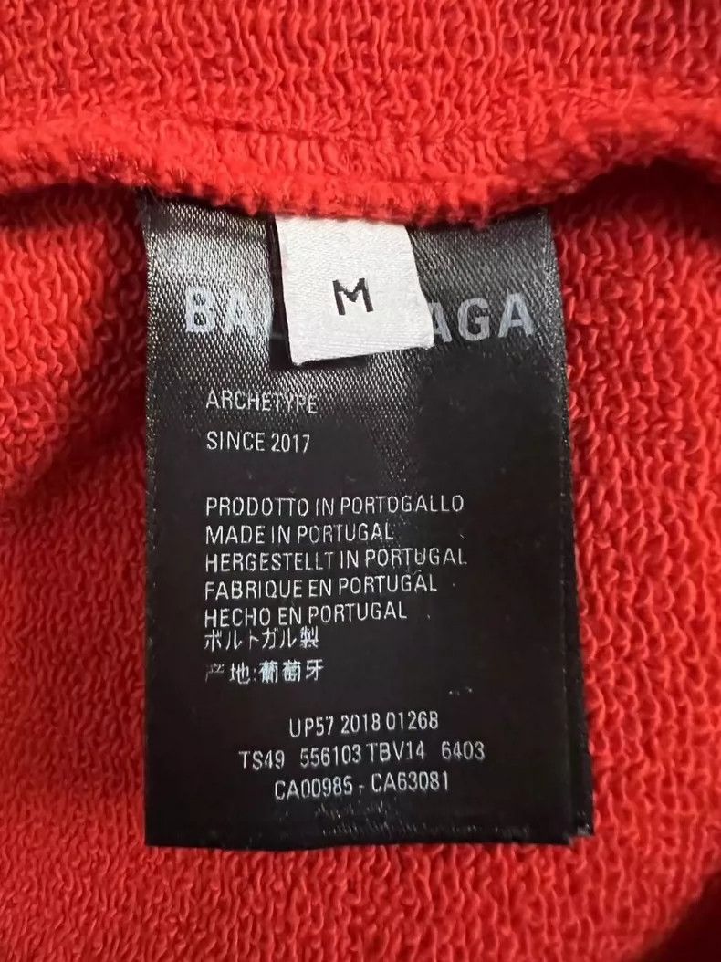 Balenciaga Balenciaga Red Coke Logo Hoodie Sweatshirt Size US M / EU 48-50 / 2 - 4 Thumbnail