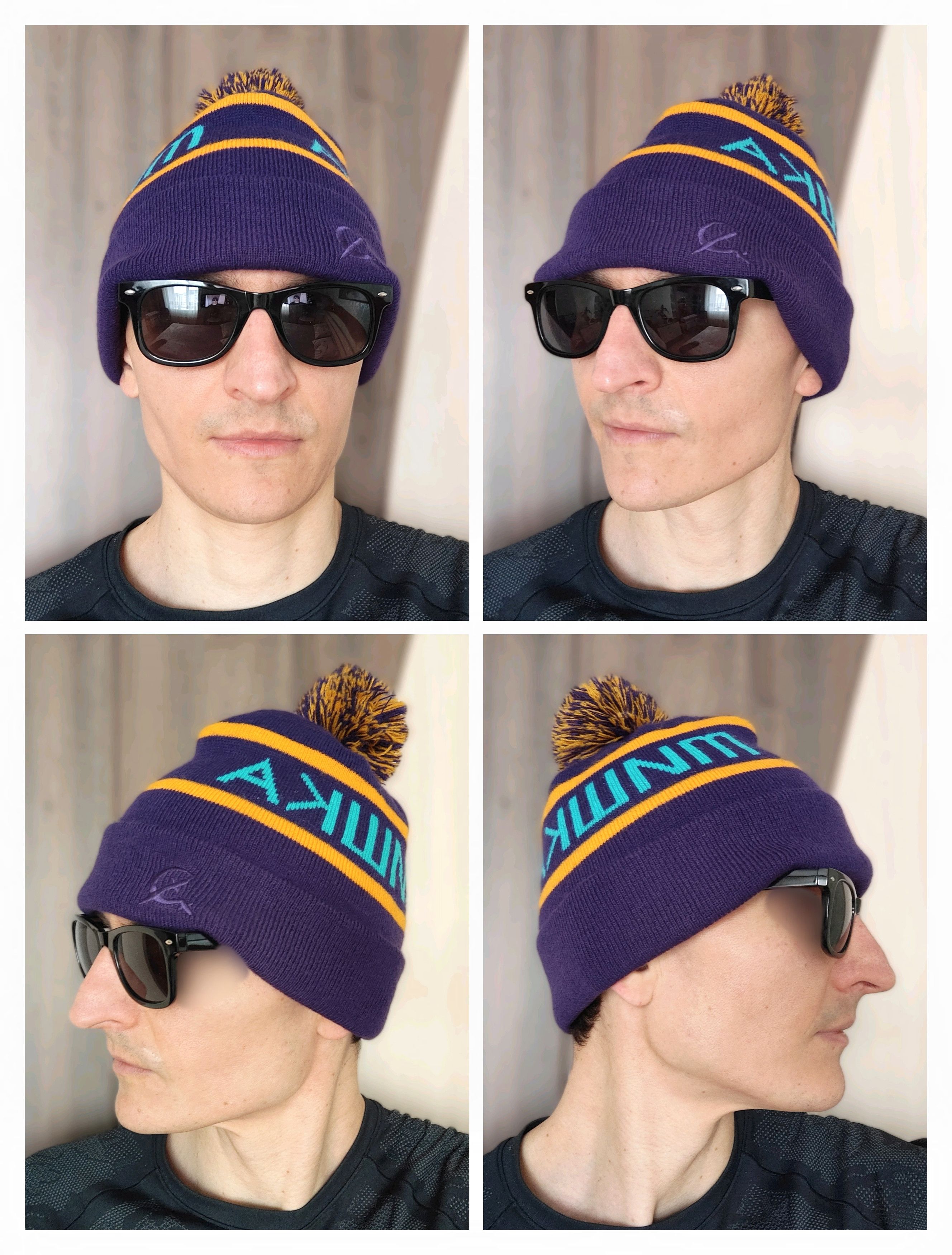 New Era Vintage Y2K Mishka New Era Beanie Pom Pom Hat Cyrillic Logo Size ONE SIZE - 2 Thumbnail