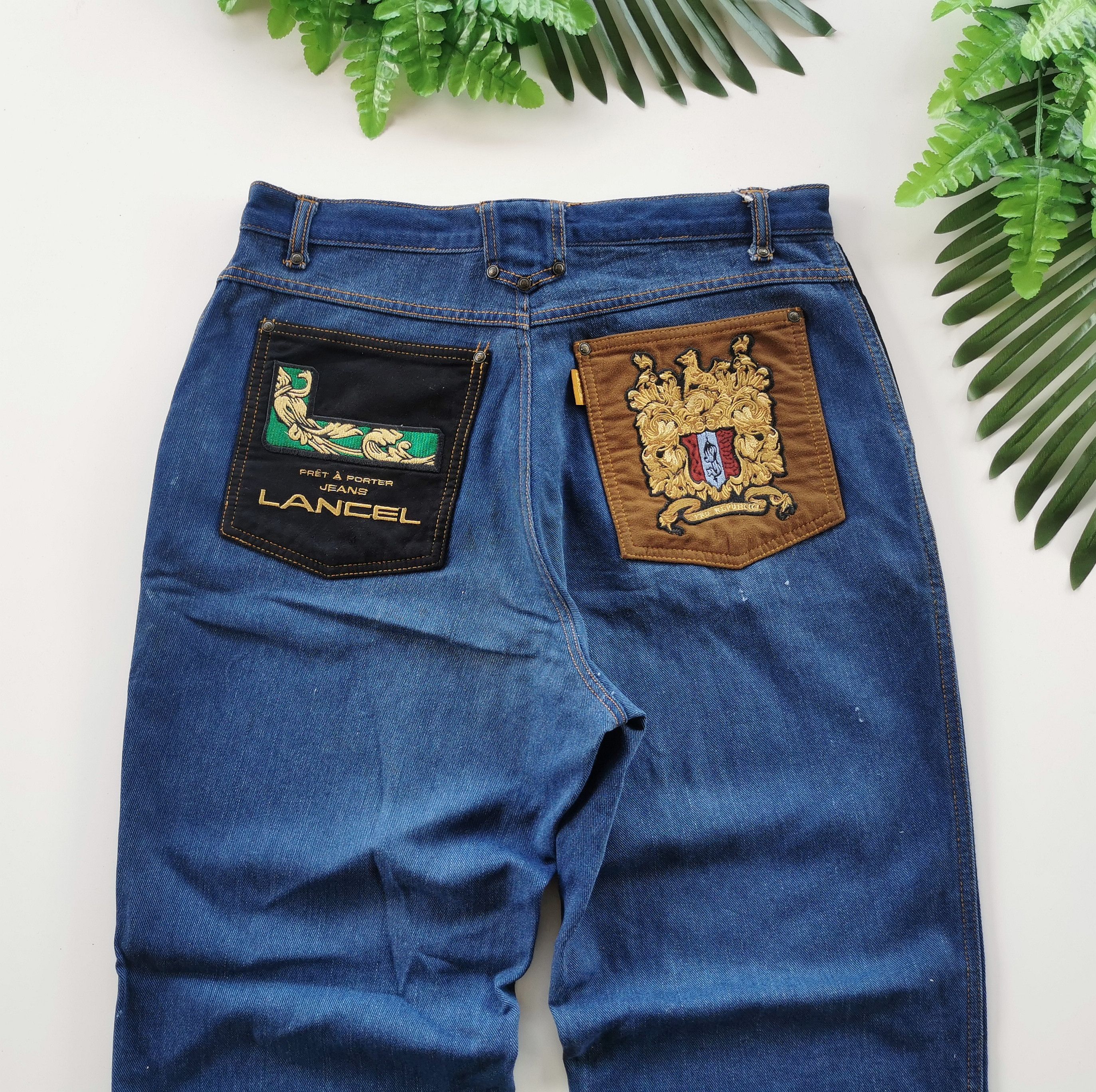 Lancel Vintage Lancel Paris Patches Rayon Denim Jeans Size US 33 - 7 Thumbnail